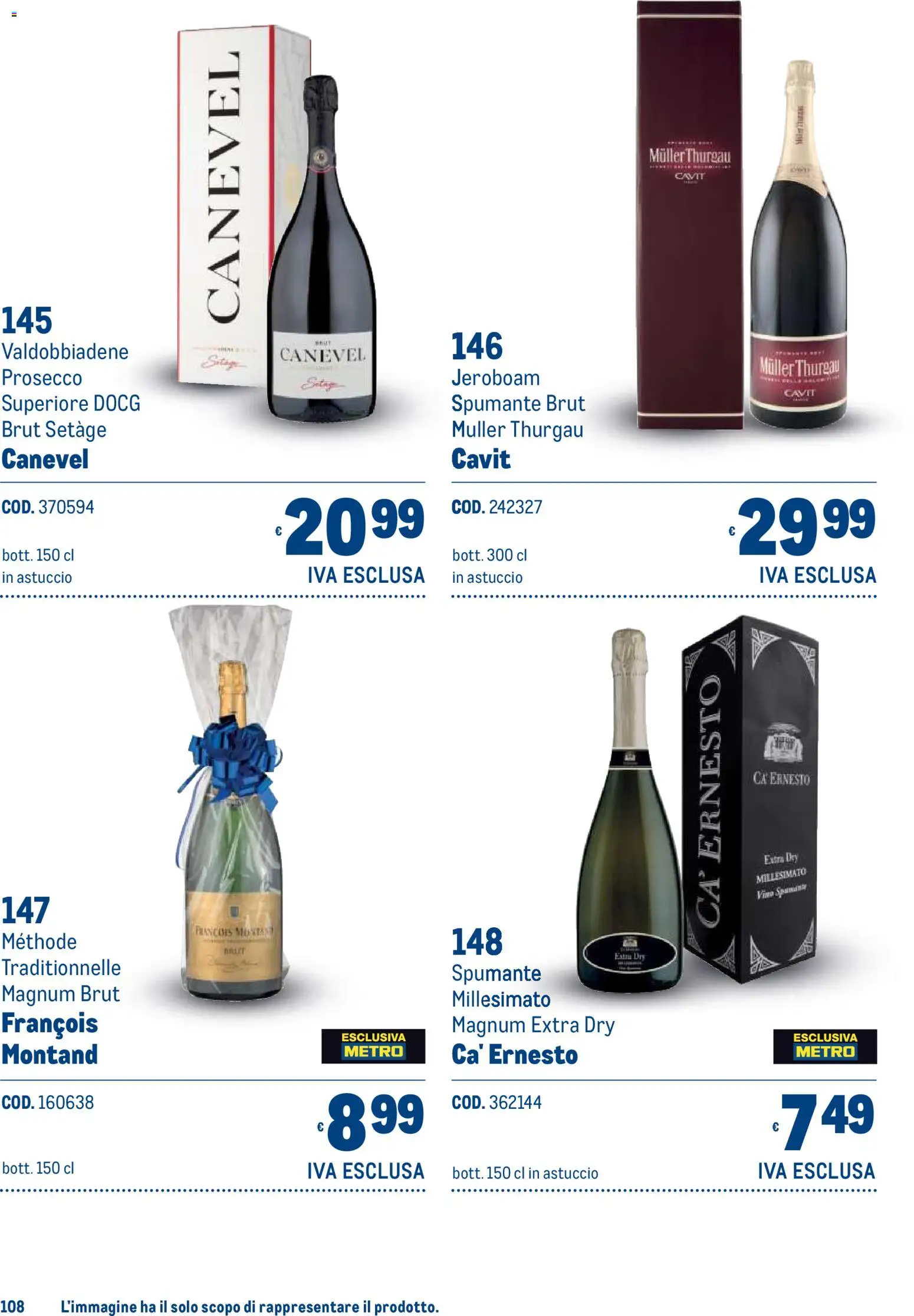 Anteprima dell'opuscolo Metro volantino Regalistica Natale dal negozio Metro valido da 19/10/2026 - Vino, Prosecco, Magnum, Astuccio, Spumante