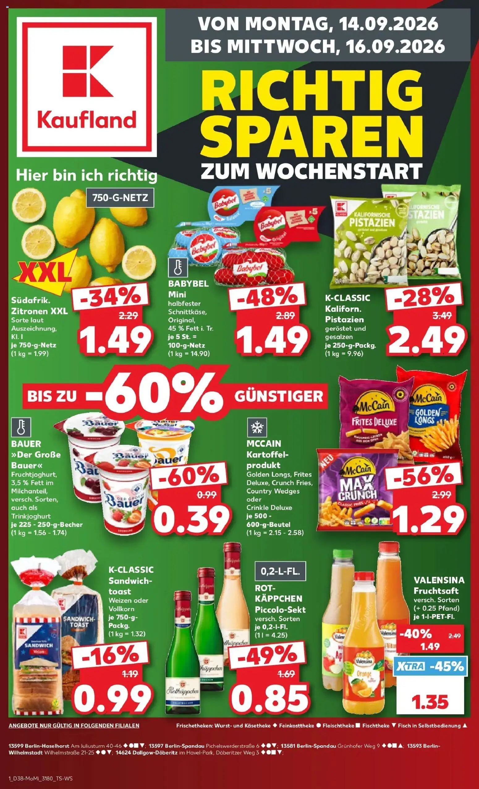 Vorschau von dem Prospekt des Geschäftes Kaufland, gültig ab dem 14.09.2026