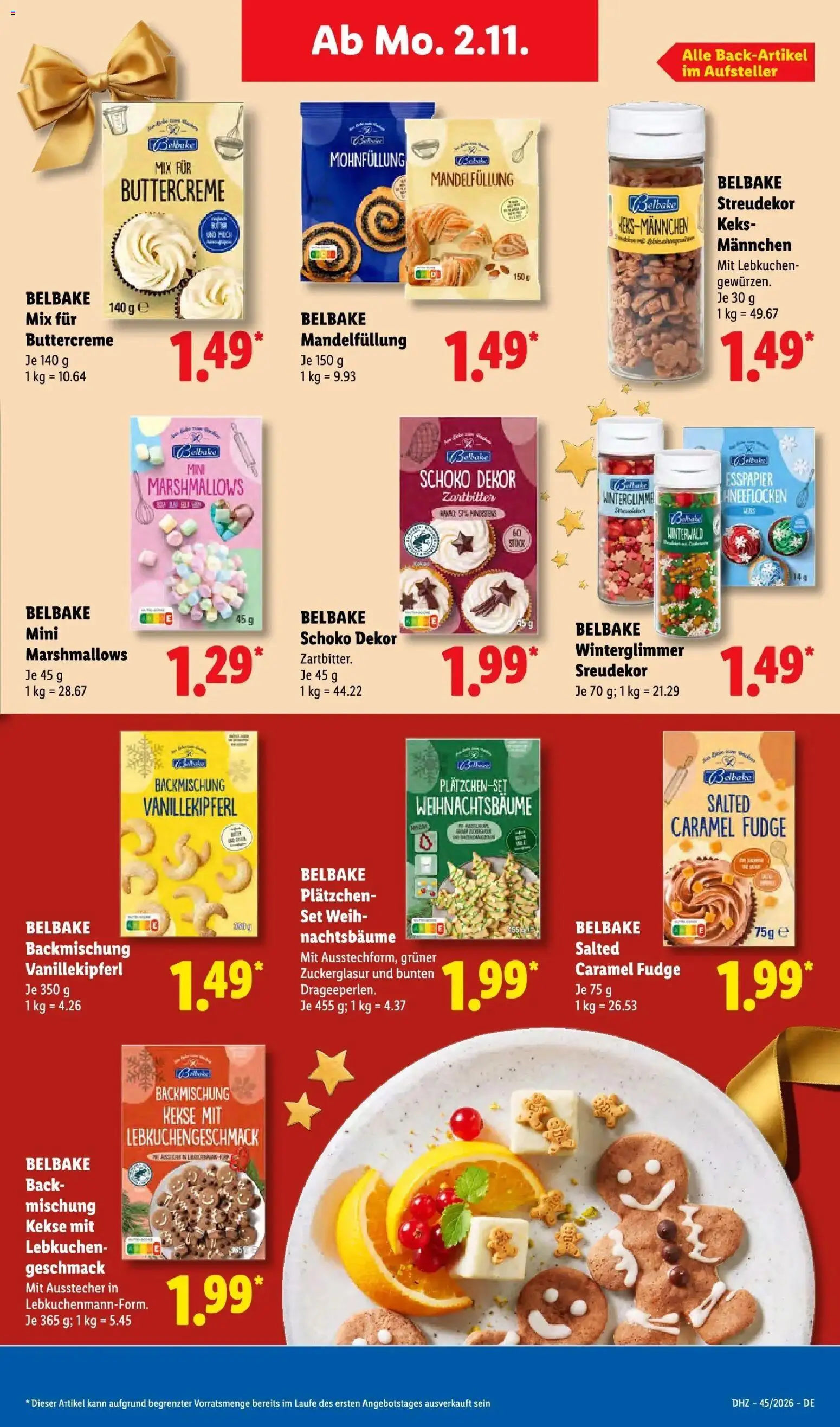 Vorschau von dem Prospekt des Geschäftes Lidl, gültig ab dem 02.11.2026 - Butter, Milch, Kekse