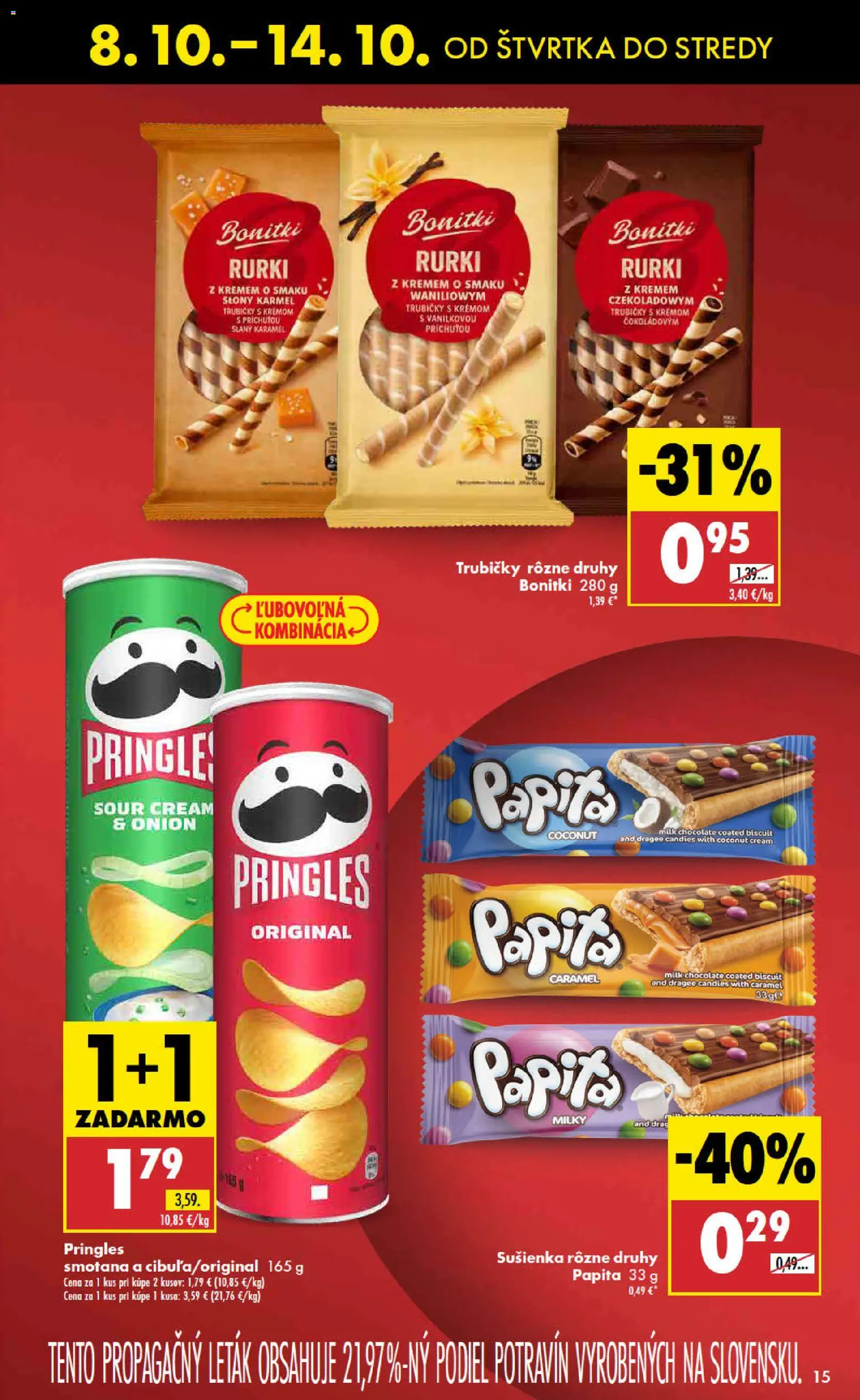 Náhľad Biedronka letáku platného od 08.10.2026 - Pringles, Trubičky, Smotana