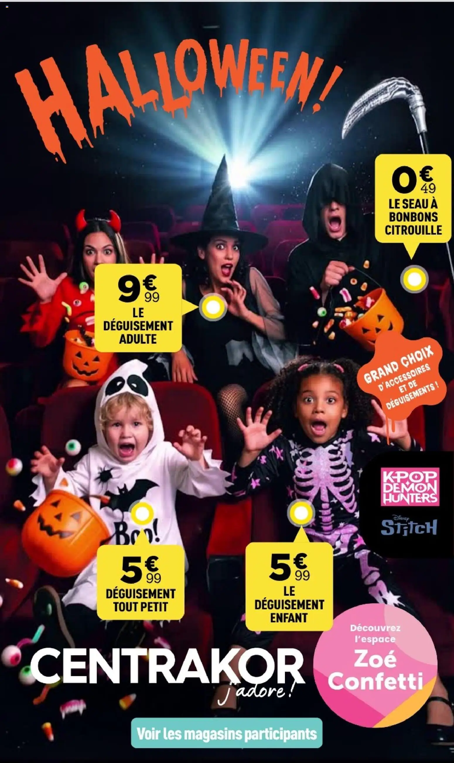 Prévisualisation de Centrakor catalogue du magasin Centrakor formulaire valide 12/10/2026 - Deguisement, Bonbons, Citrouille, Déguisement adulte, Déguisement enfant