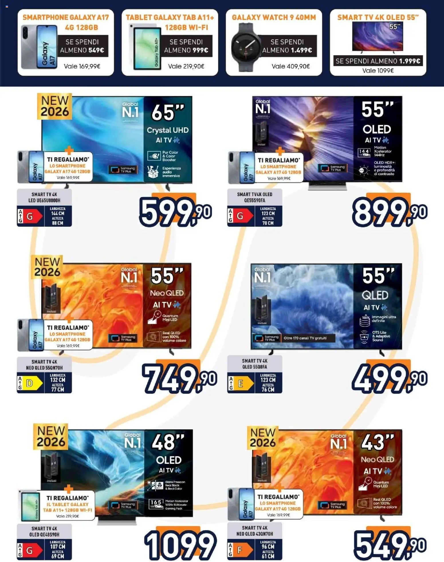 Anteprima dell'opuscolo Unieuro volantino Samsung dal negozio Unieuro valido da 07/09/2026 - Smartphone, TV, Tablet, smart TV, Audio