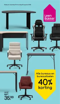 Voorbeeld van Leen Bakker Folder / Publicité van winkel Leen Bakker geldig vanaf 10/08/2026