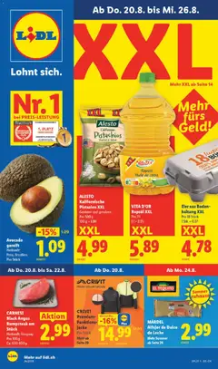 Vorschau des Merkblatts Lidl aktionen vom Shop Lidl gültig von 20.08.2026 bis 26.08.2026
