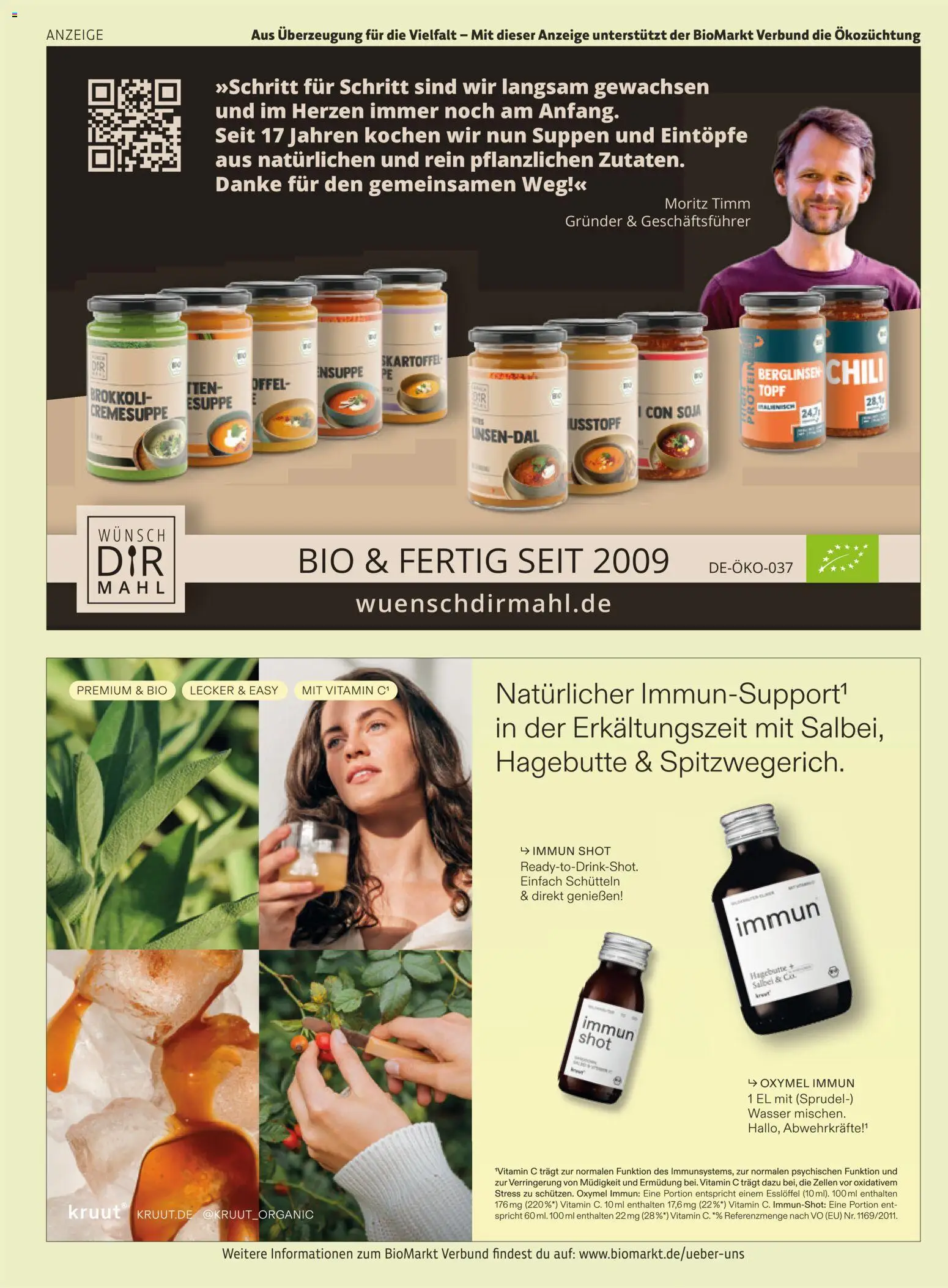 Vorschau von dem Prospekt des Geschäftes BioMarkt, gültig ab dem 26.10.2026 - Wasser, Brokkoli, Chili