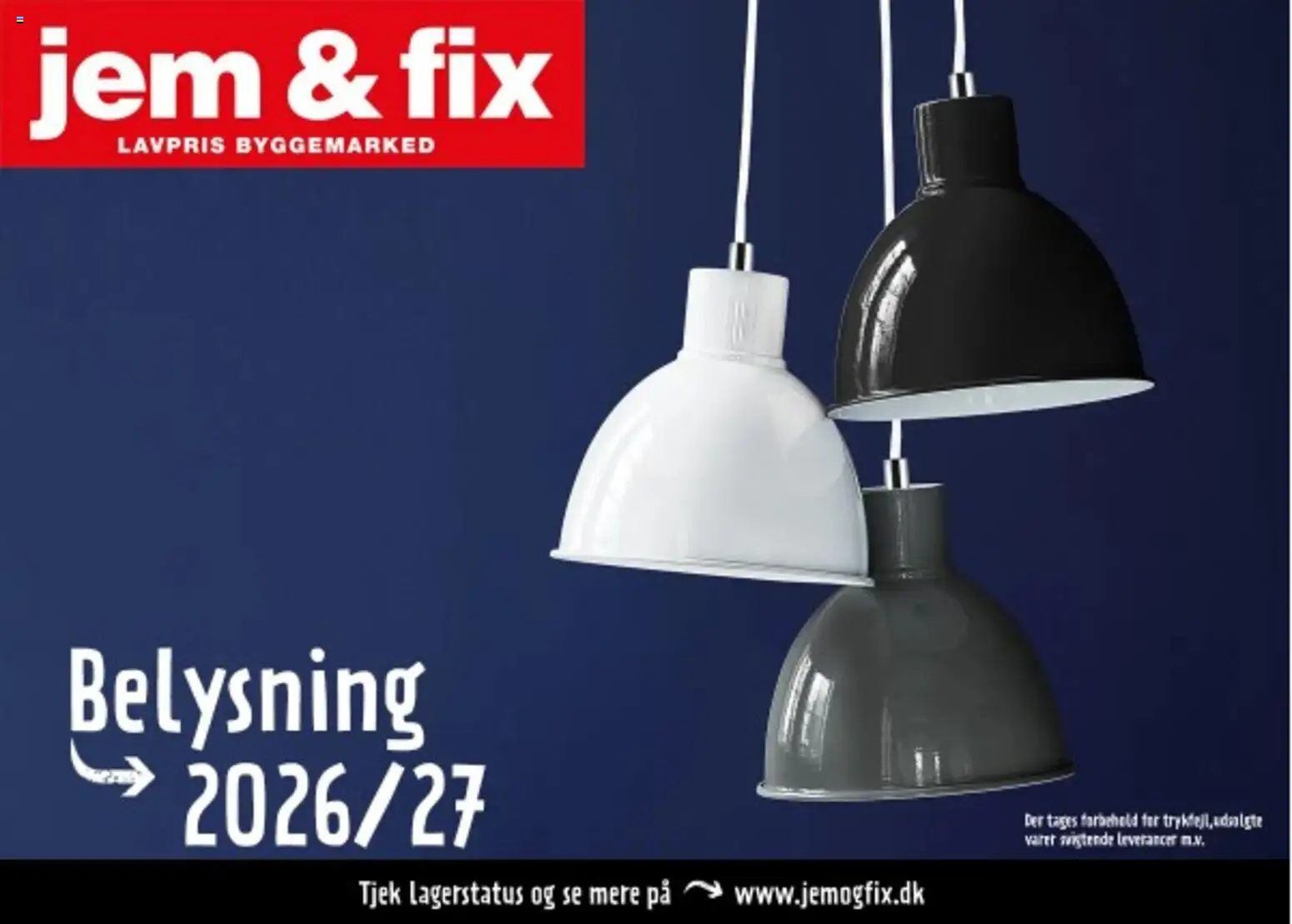 Eksempel på tilbudsavis Jem & fix - Tilbudsavis - Belysning fra butik Jem & fix gyldig fra 30/10/2026
