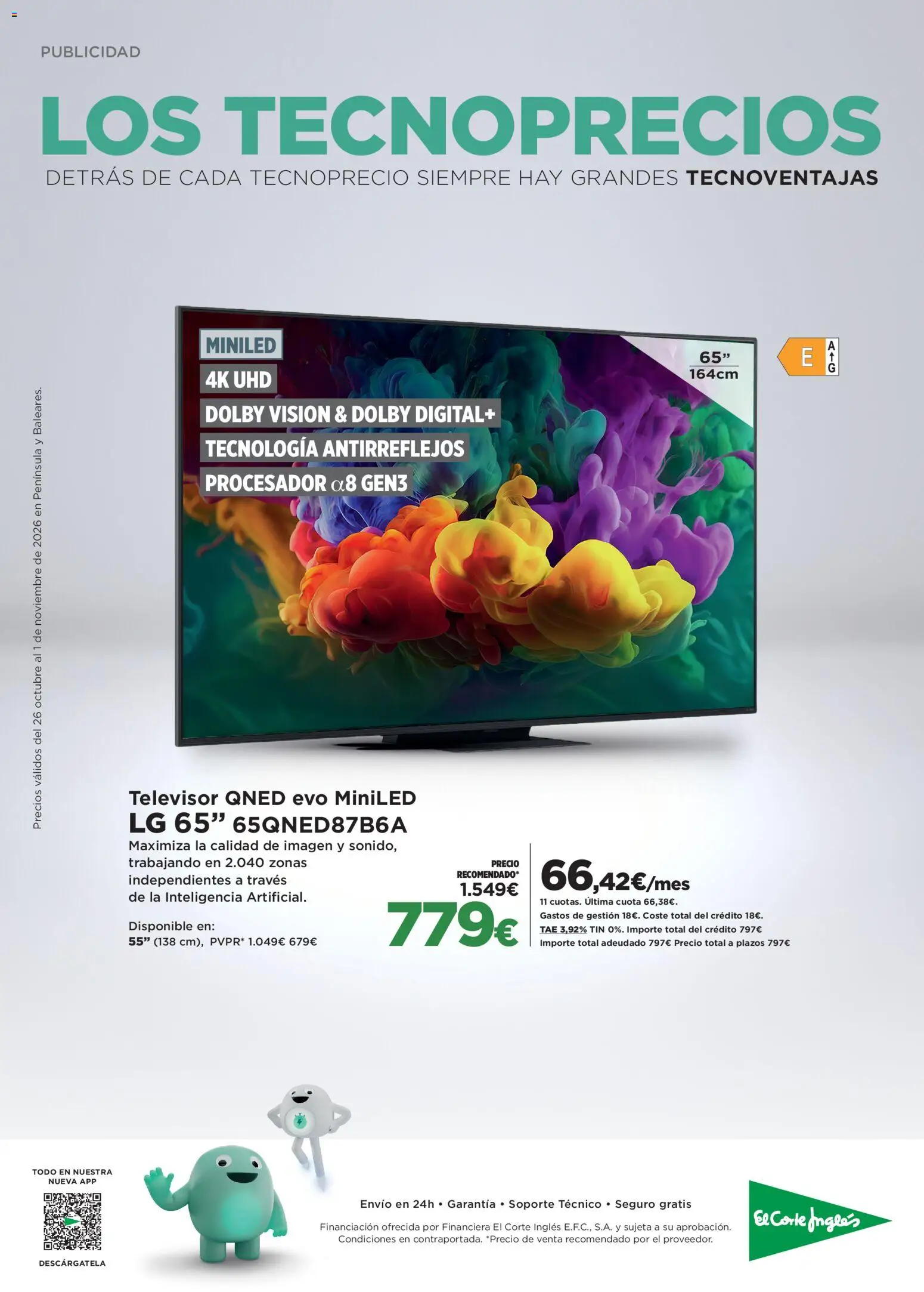 Vista previa del folleto de la tienda El Corte Inglés válido desde el 26/10/2026 - Televisor