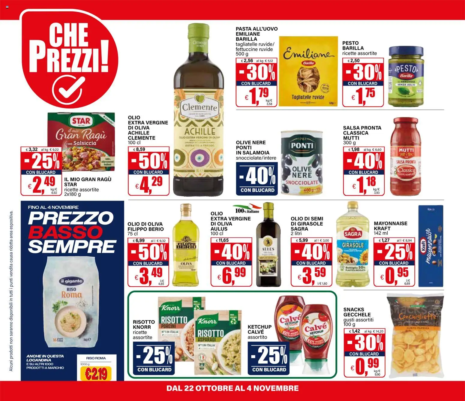 Anteprima dell'opuscolo Il Gigante volantino Lombardia dal negozio Il Gigante valido da 22/10/2026 - Pasta, Olio di Oliva, Olio, Riso, Fettuccine, Aglio, Mutti, Bottiglia