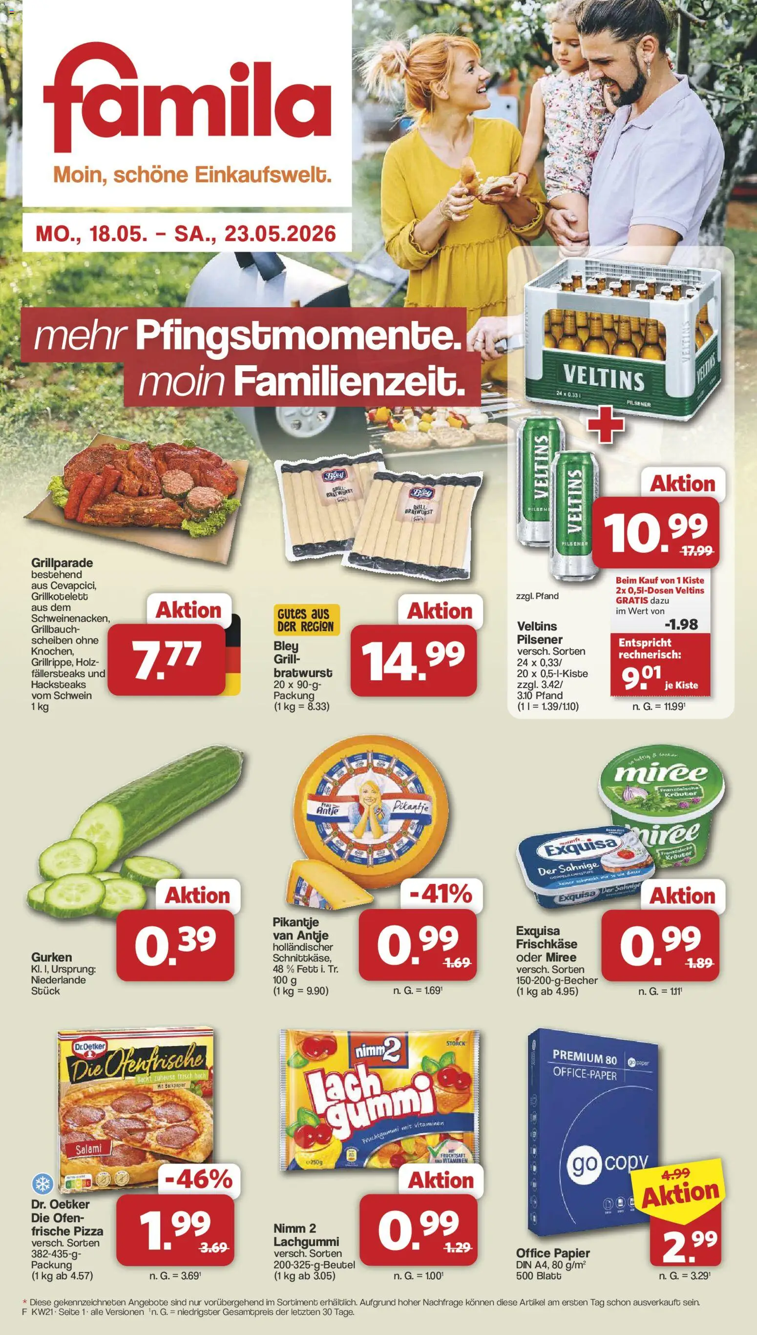 Vorschau von dem Prospekt des Geschäftes Famila Nordwest, gültig ab dem 18.05.2026