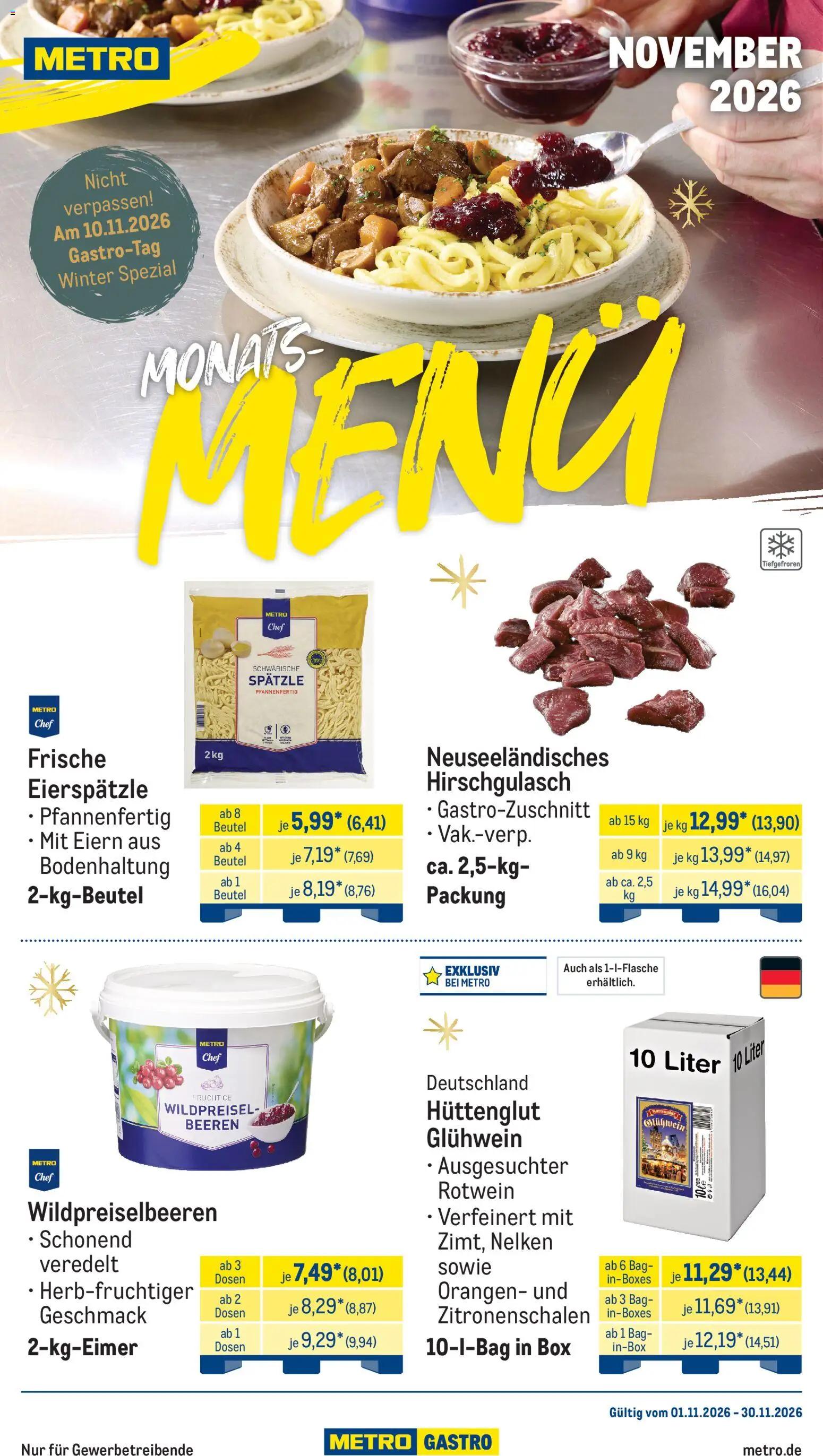 Vorschau von dem Prospekt des Geschäftes Metro, gültig ab dem 01.11.2026 - Box, Rotwein, Orangen