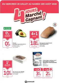 Prévisualisation de Promocash 4 jours marche gagnant du magasin Promocash formulaire valide 29/07/2026