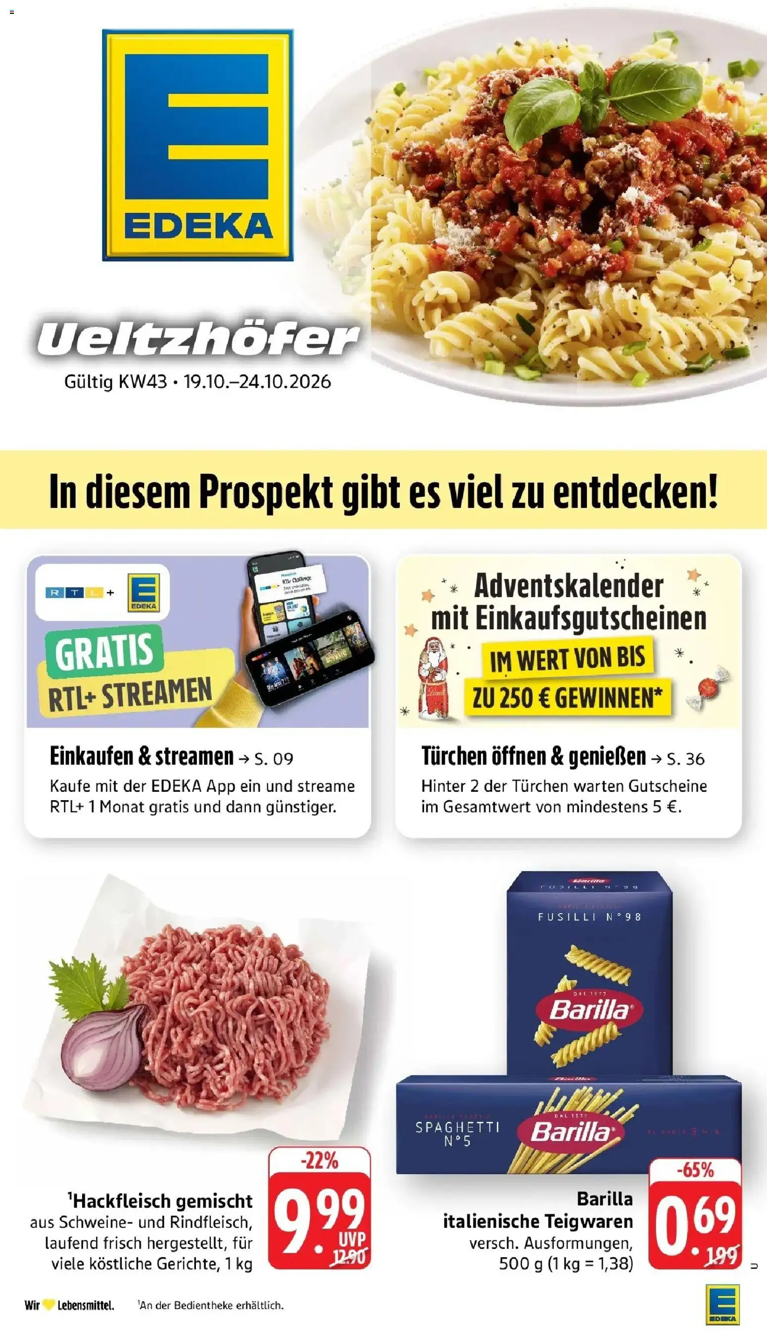 Vorschau von dem Prospekt des Geschäftes Edeka, gültig ab dem 19.10.2026