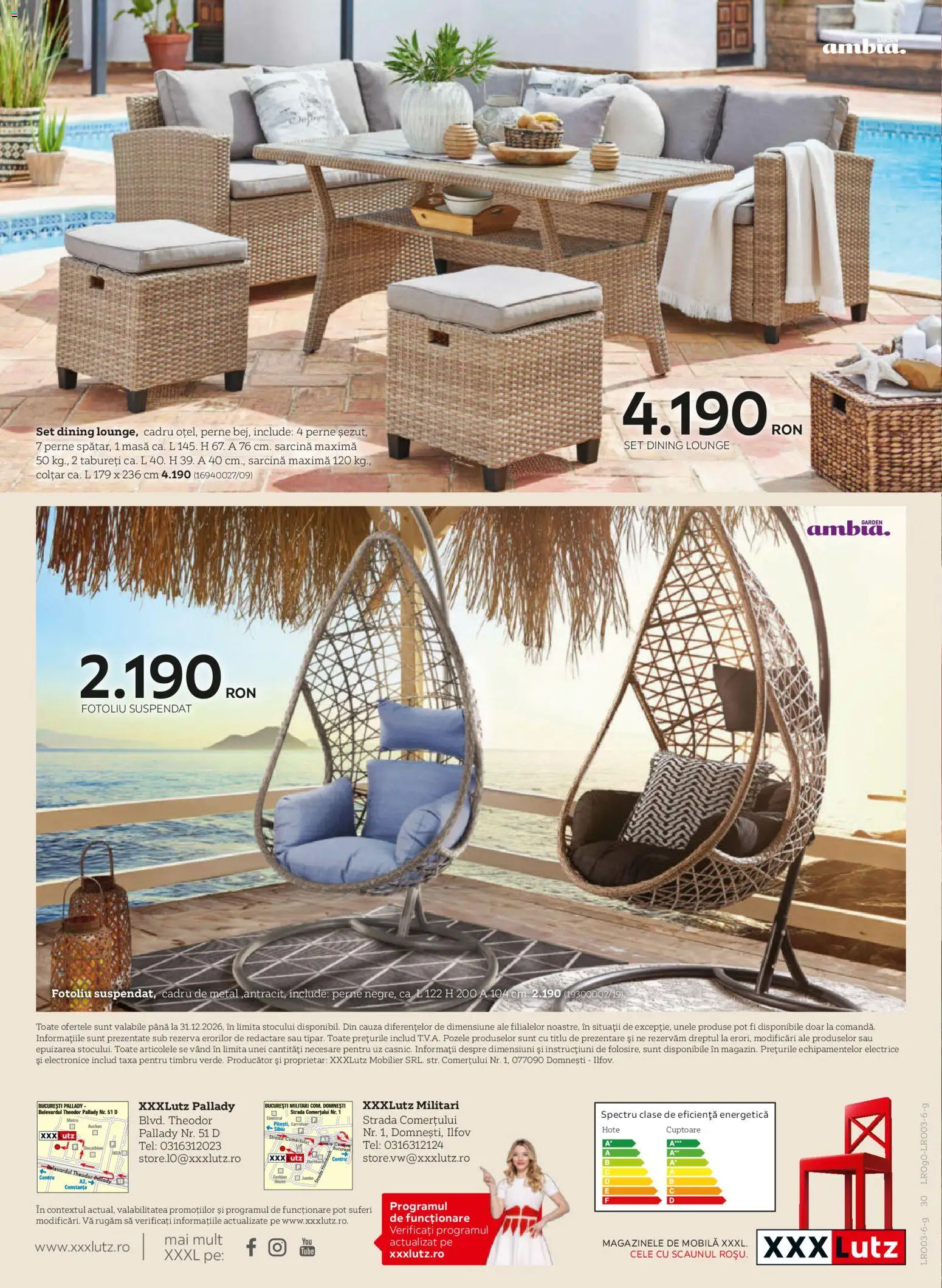 Previzualizarea de cataloage: XXXLutz XXXLutz Catalog grădină valabil de la 09.03.2026 - Fotoliu, Masă, Perne, Colțar