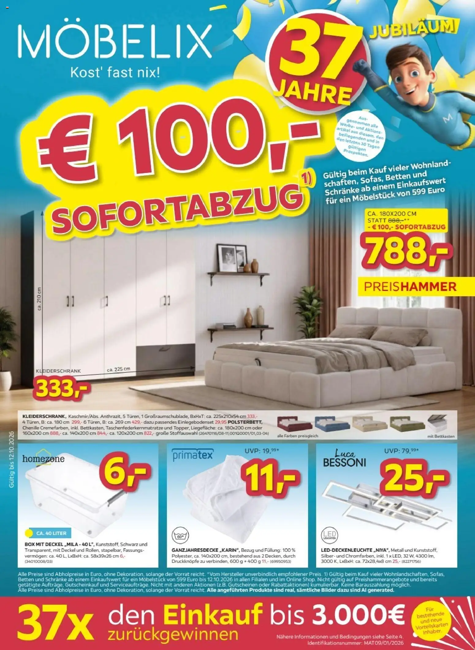 Vorschau der Angebote: Möbelix Möbelix Flugblatt gültig ab 06.10.2026 - Kleiderschrank, Box