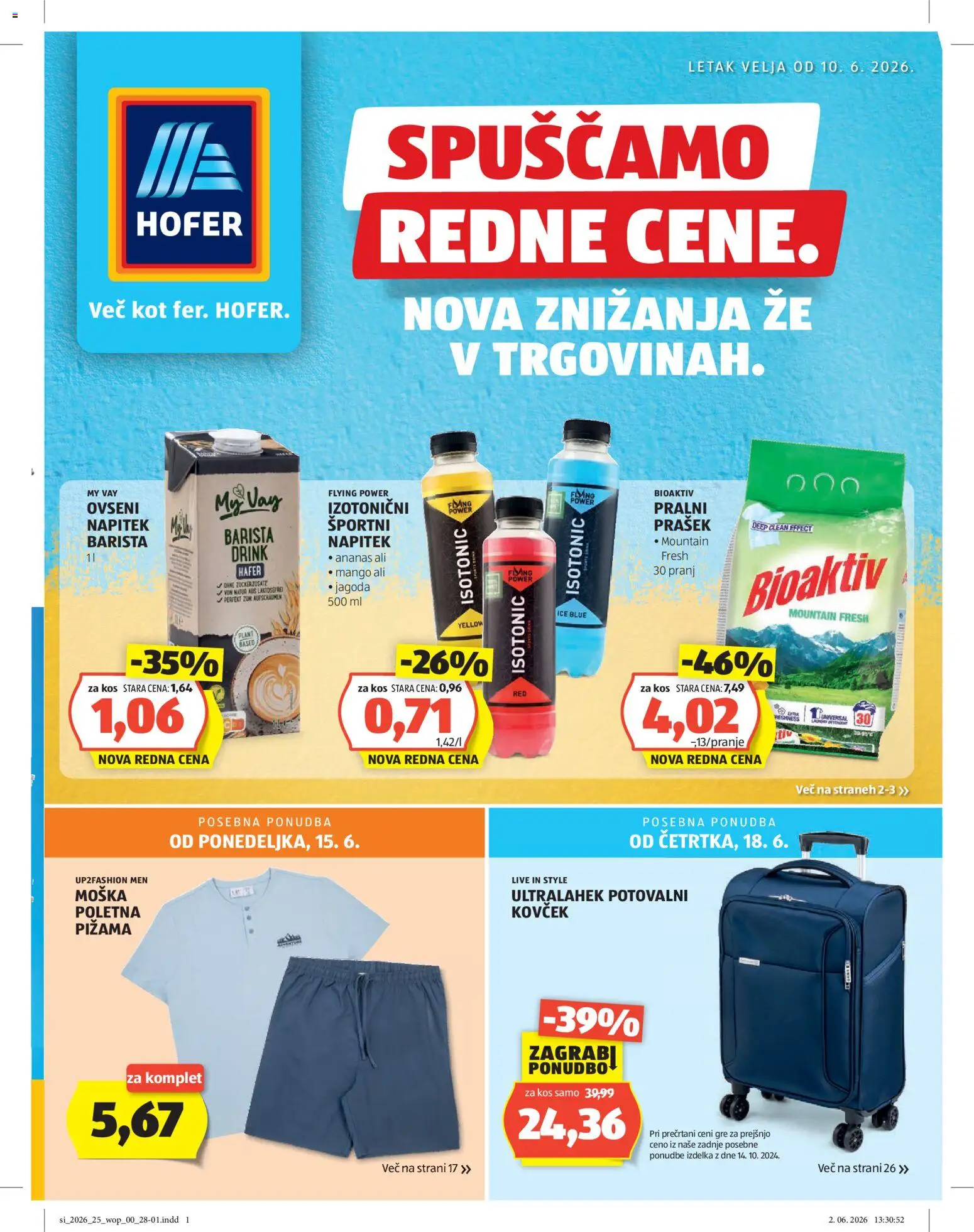 Pregled letka Hofer Katalog trgovine Hofer SI vrijedi od 10.06.2026
