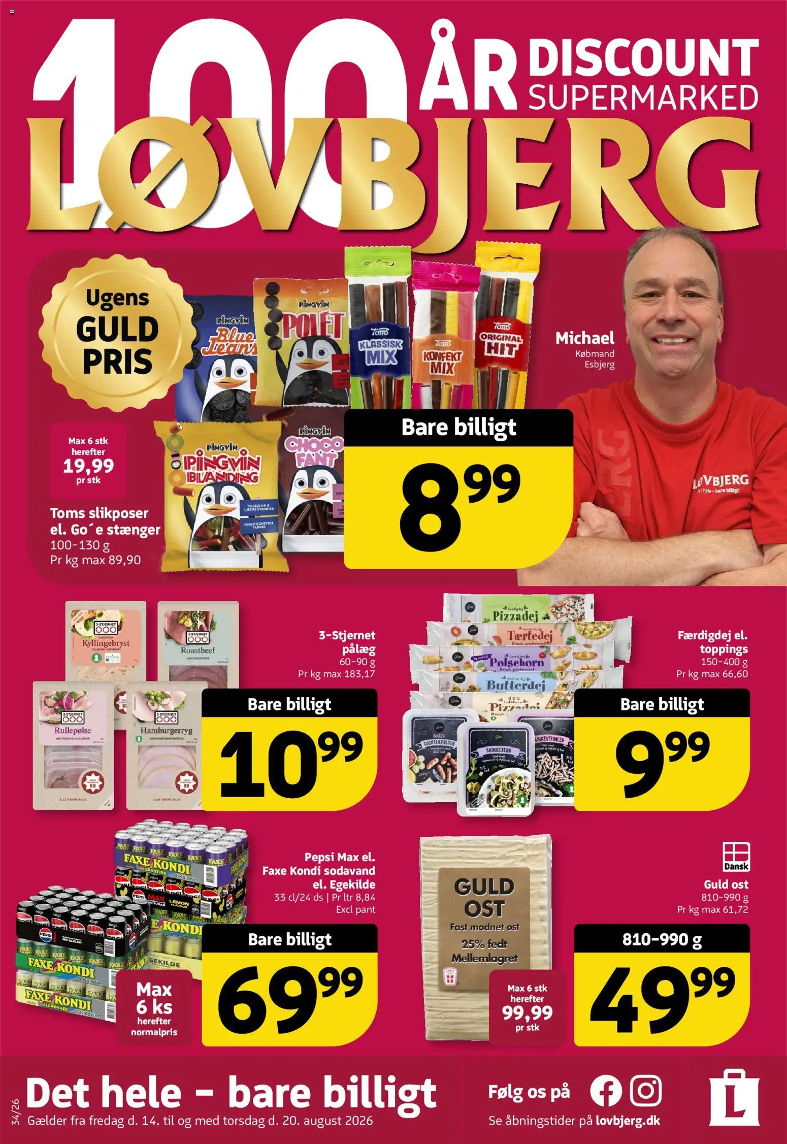 Eksempel på tilbudsavis Løvbjerg - Tilbudsavis uge 34 fra butik Løvbjerg gyldig fra 14/08/2026