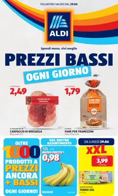 Anteprima dell'opuscolo Aldi volantino dal negozio Aldi valido da 29/06/2026