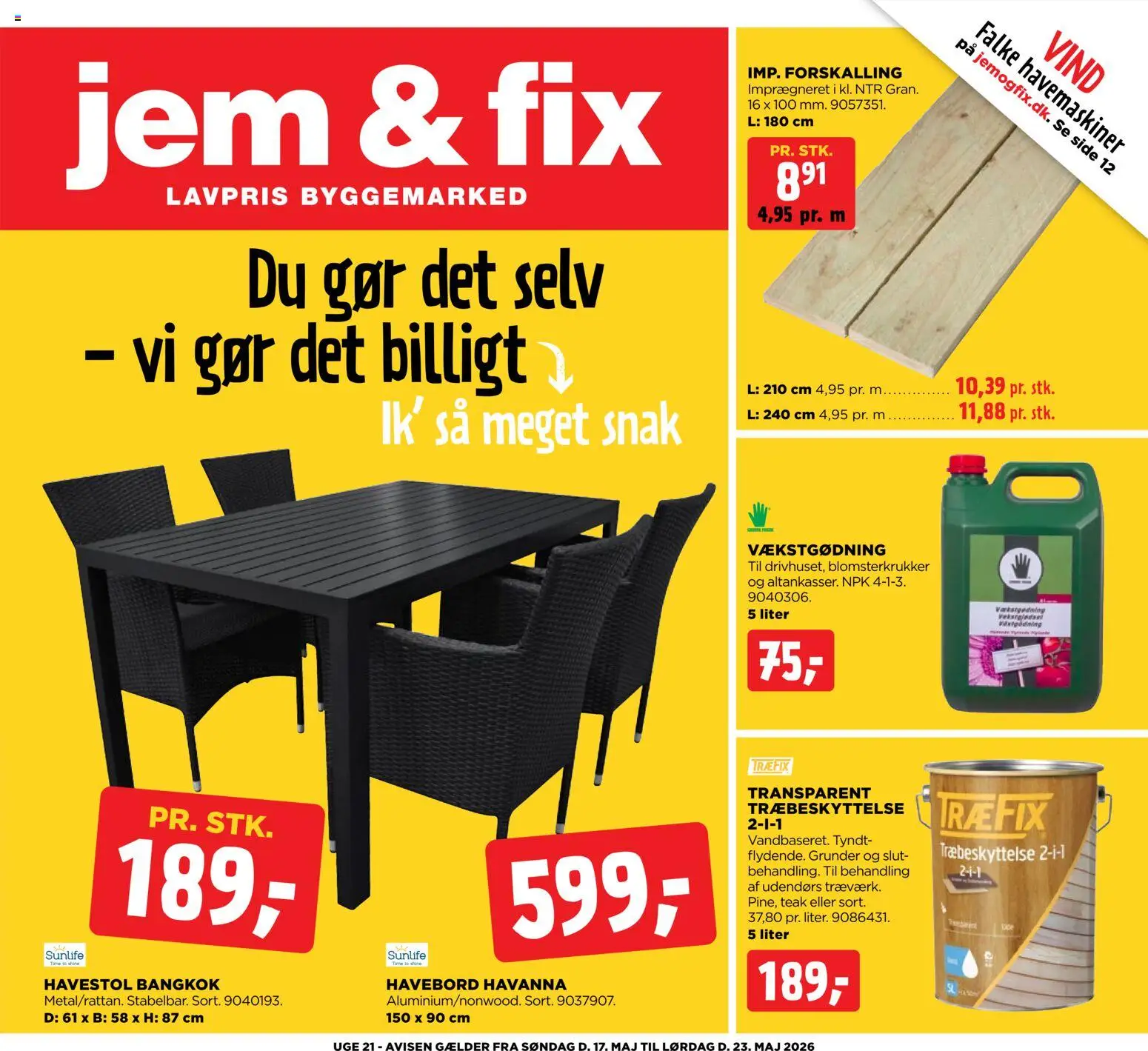 Eksempel på tilbudsavis Jem & fix - Tilbudsavis uge 21 fra butik Jem & fix gyldig fra 17/05/2026