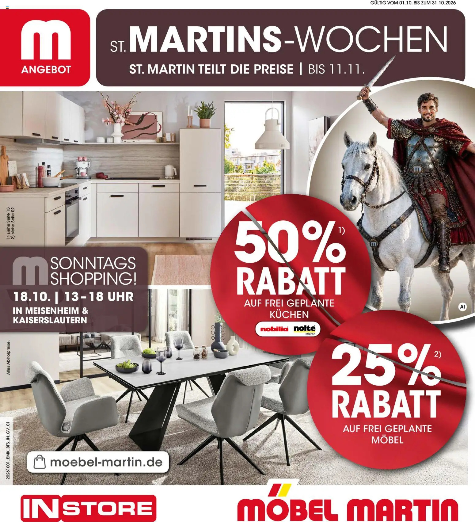 Vorschau von dem Prospekt des Geschäftes Möbel Martin, gültig ab dem 01.10.2026