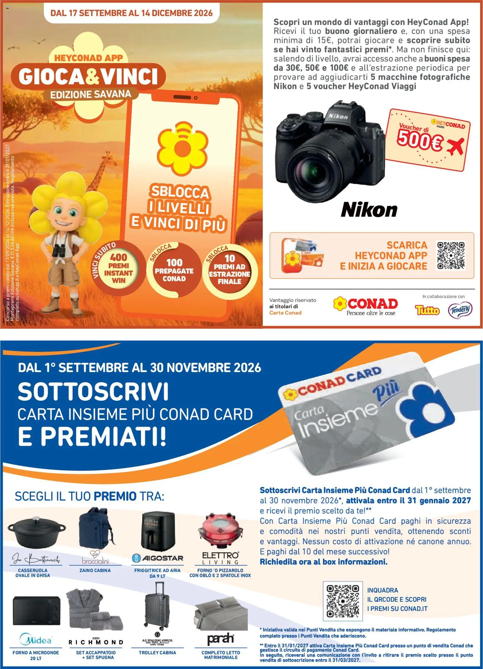 Anteprima dell'opuscolo Conad volantino Margherita Lombardia dal negozio Conad valido da 21/10/2026 - Friggitrice ad aria, Microonde, Zaino, Trolley, Friggitrice, Spugna, Tè, Casseruola