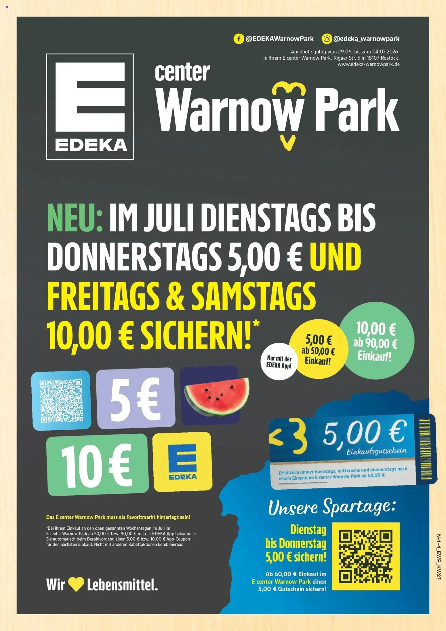 Vorschau von dem Prospekt des Geschäftes Edeka, gültig ab dem 28.06.2026