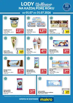 Pogląd gazetki "Makro gazetka - Lody Unilever" ze sklepu Makro ważnej od 01.07.2026