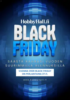 Kaupan Hobby Hall Hobby Hall Black Friday -ennakkoilmoitus esikatselu, voimassa 22/10/2026