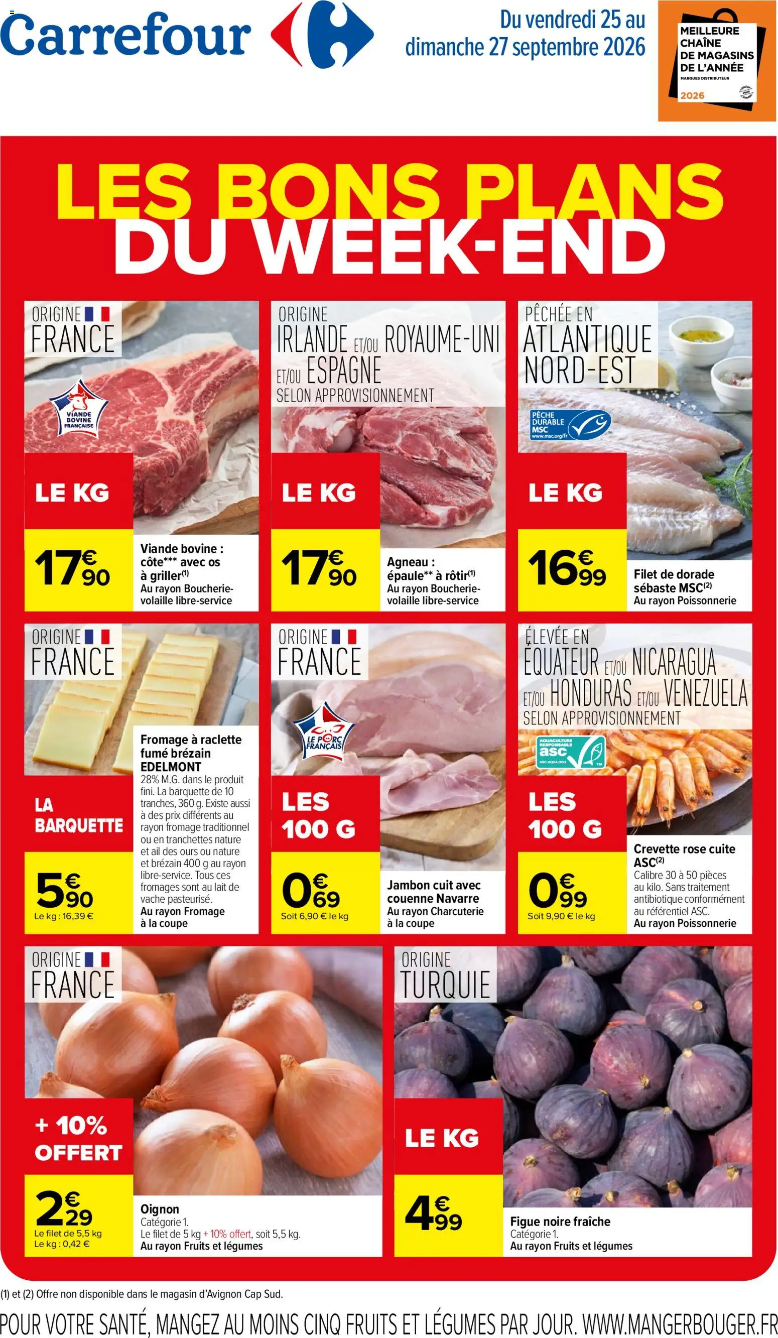 Prévisualisation de Carrefour les bons plans du week-end du magasin Carrefour formulaire valide 25/09/2026