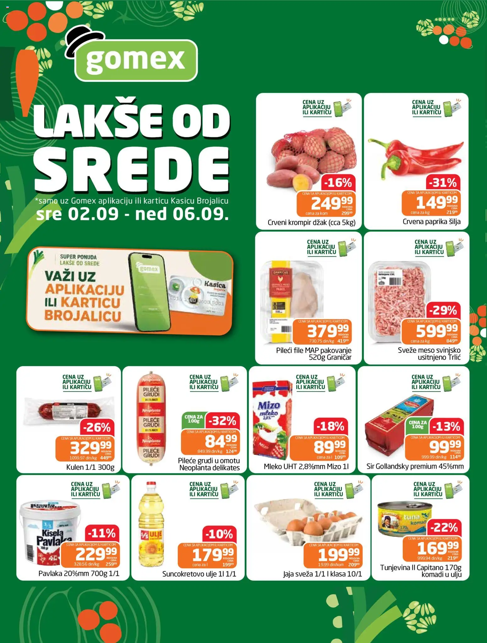 Pregled Gomex kataloga - važi od 02.09.2026