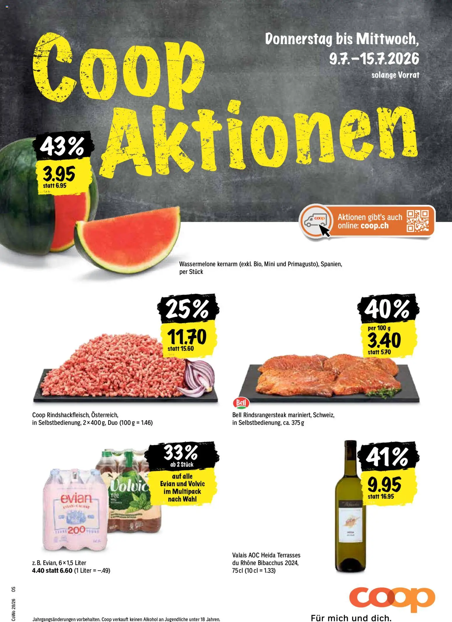 Vorschau des Merkblatts Coop aktionen vom Shop Coop gültig von 09.07.2026 bis 15.07.2026