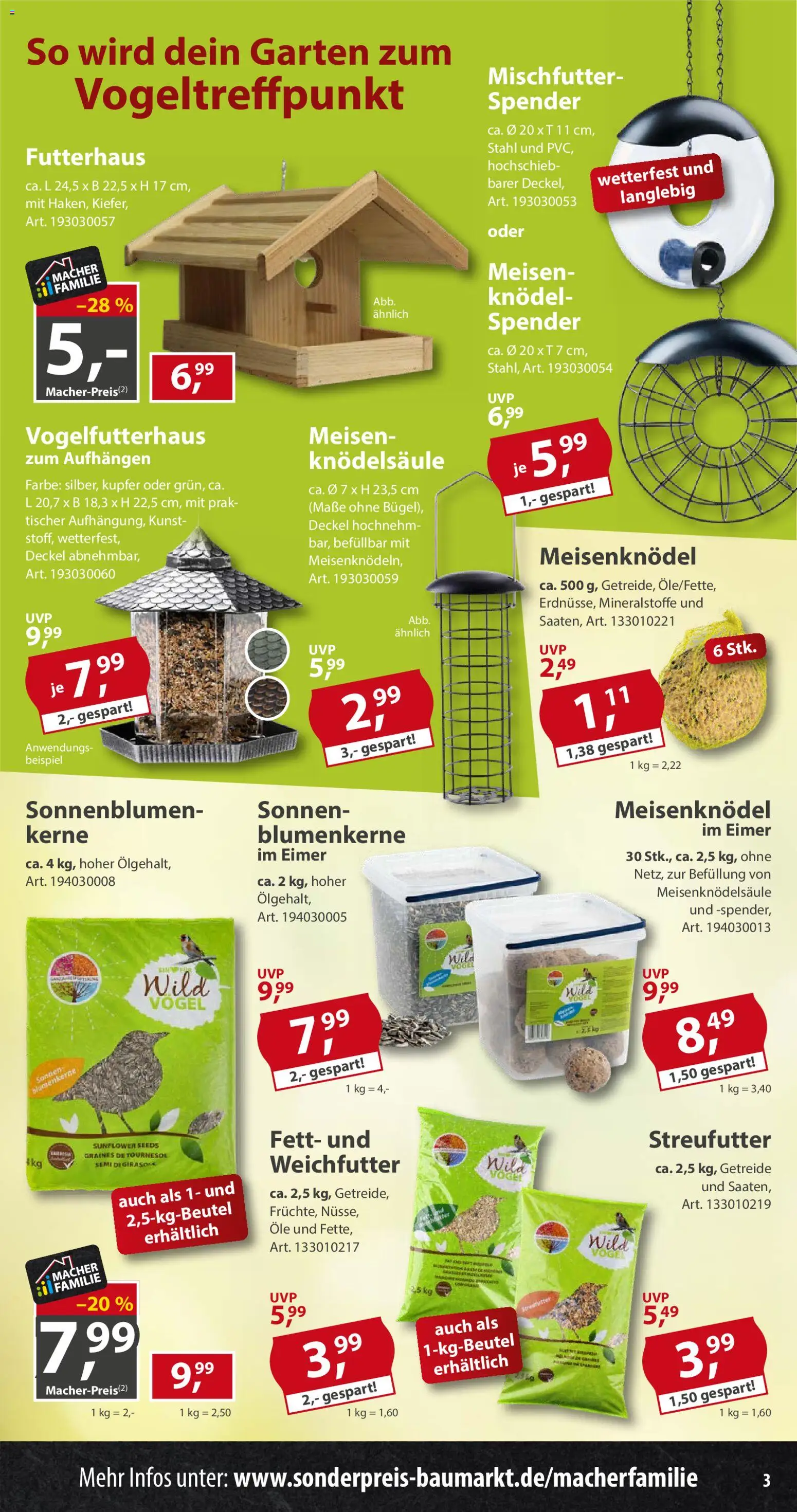 Vorschau von dem Prospekt des Geschäftes Sonderpreis Baumarkt, gültig ab dem 12.09.2026 - Getreide