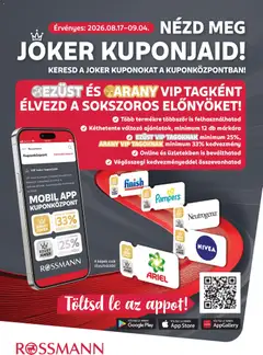 Rossmann - Rossmann Szórólap megtekintése, amely érvényes 2026.08.17.-től