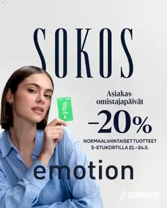 Kaupan Sokos Sokos tarjoukset - Asiakasomistajapäivät esikatselu, voimassa 21/05/2026