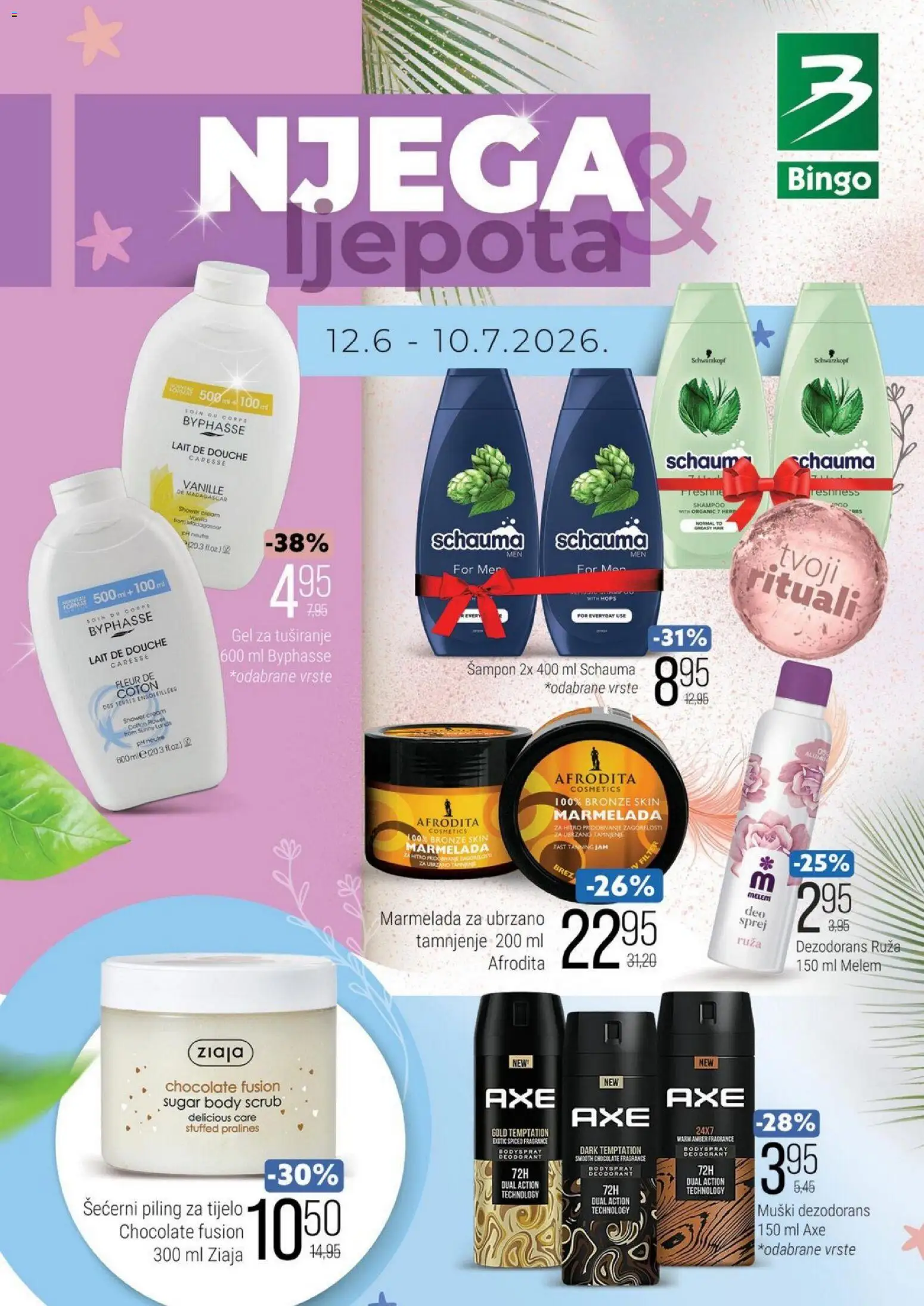 Pregled letka Bingo Njega i ljepota trgovine Bingo vrijedi od 12.06.2026