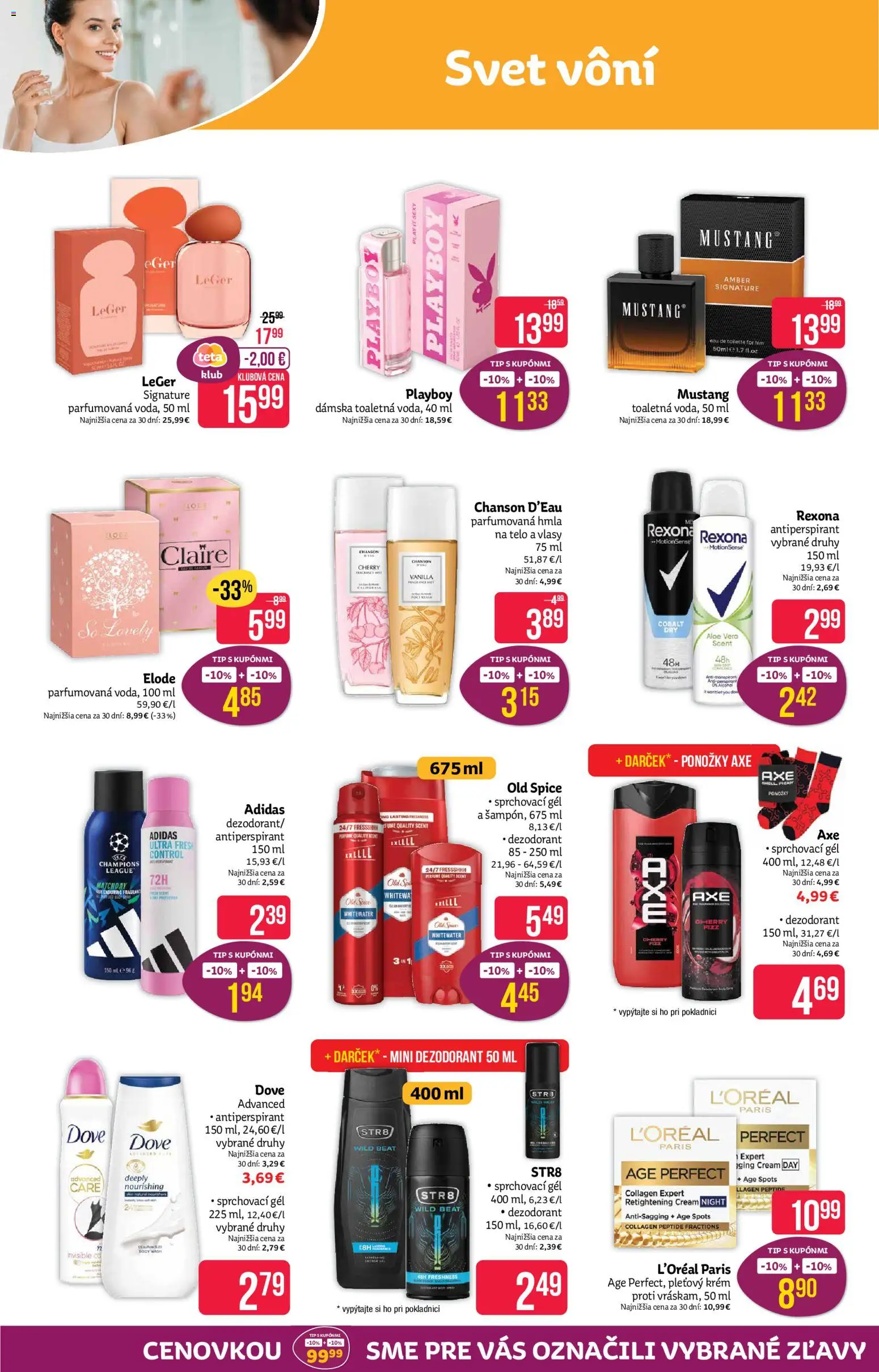 Náhľad Teta drogerie letáku platného od 12.10.2026 - Adidas, Aloe Vera, Ponožky, Old Spice, Dezodorant, Antiperspirant, Krém