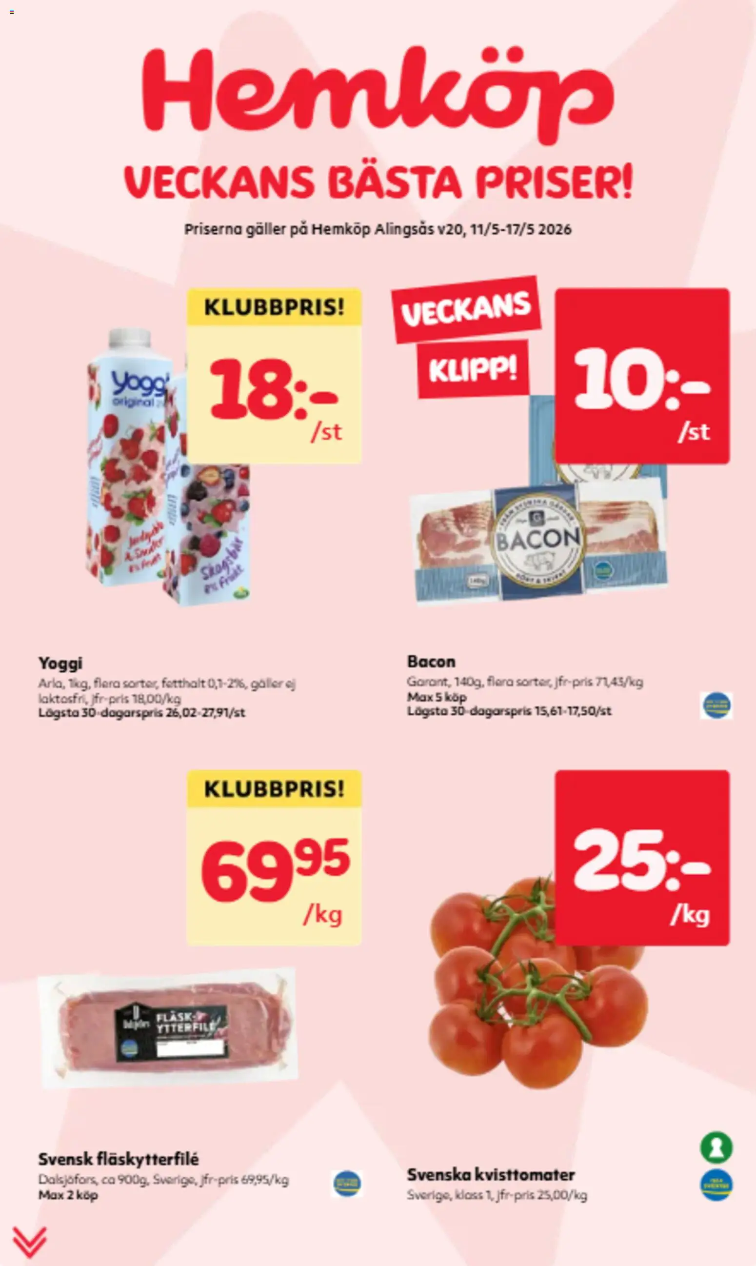 Förhandsgranska reklamblad Hemköp erbjudanden från butik Hemköp gäller från 11/05/2026