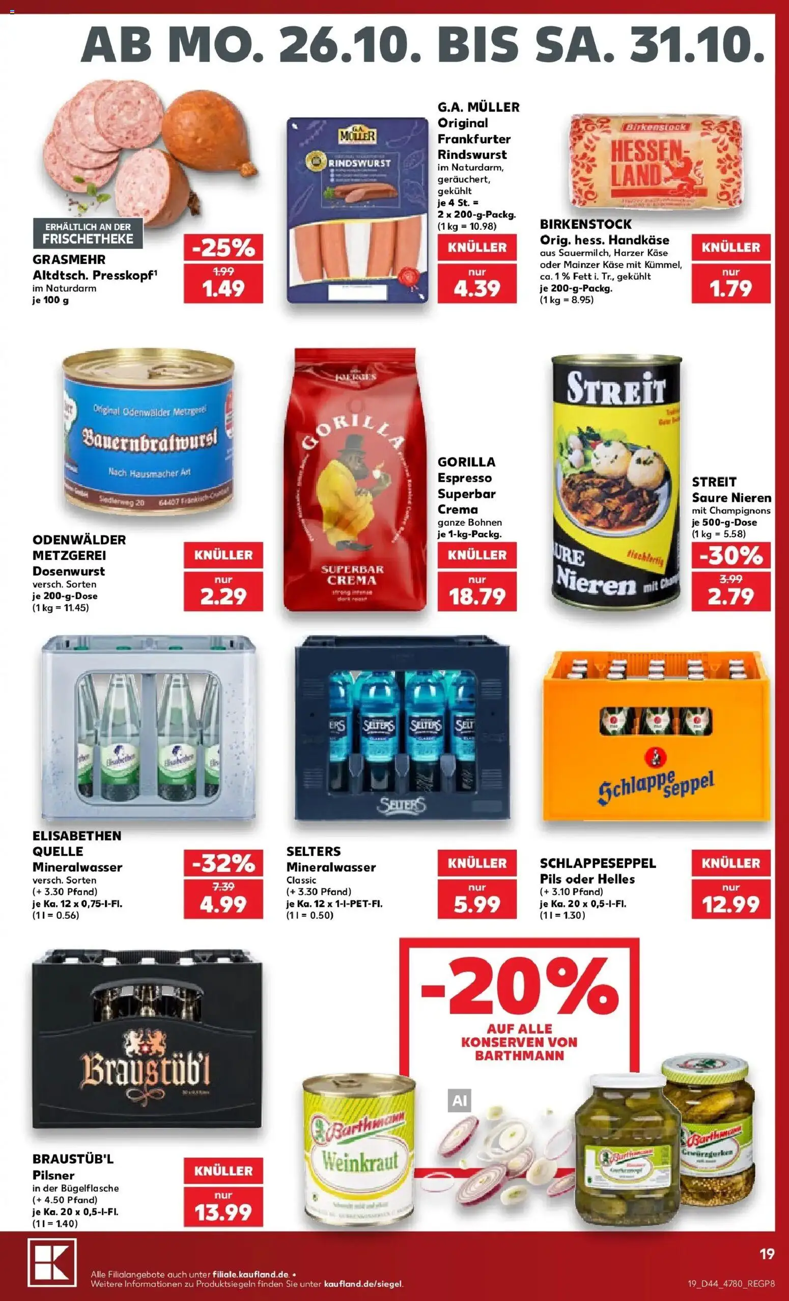Vorschau von dem Prospekt des Geschäftes Kaufland, gültig ab dem 26.10.2026