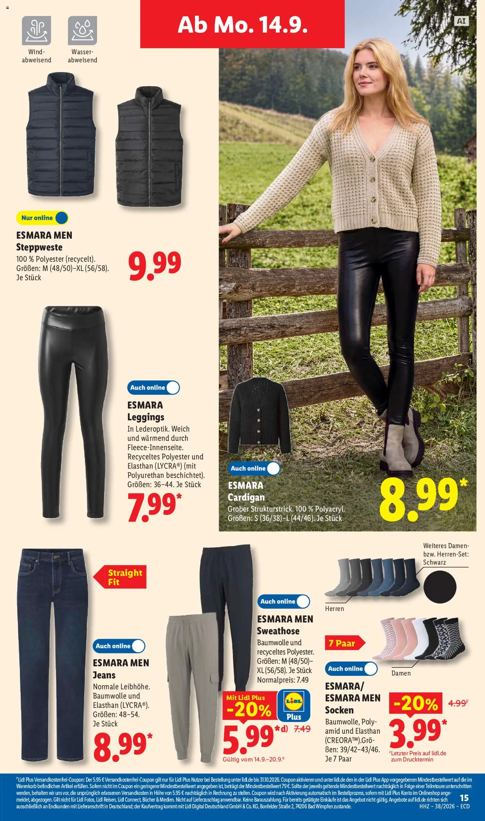 Vorschau von dem Prospekt des Geschäftes Lidl, gültig ab dem 14.09.2026 - Kühlschrank