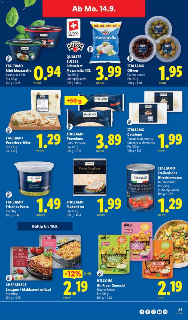 Neue Lidl Aktionen ab 10.09.