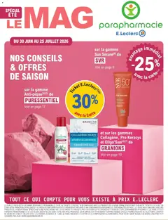 Prévisualisation de E.Leclerc Parapharmacie catalogue du magasin E.Leclerc formulaire valide 30/06/2026