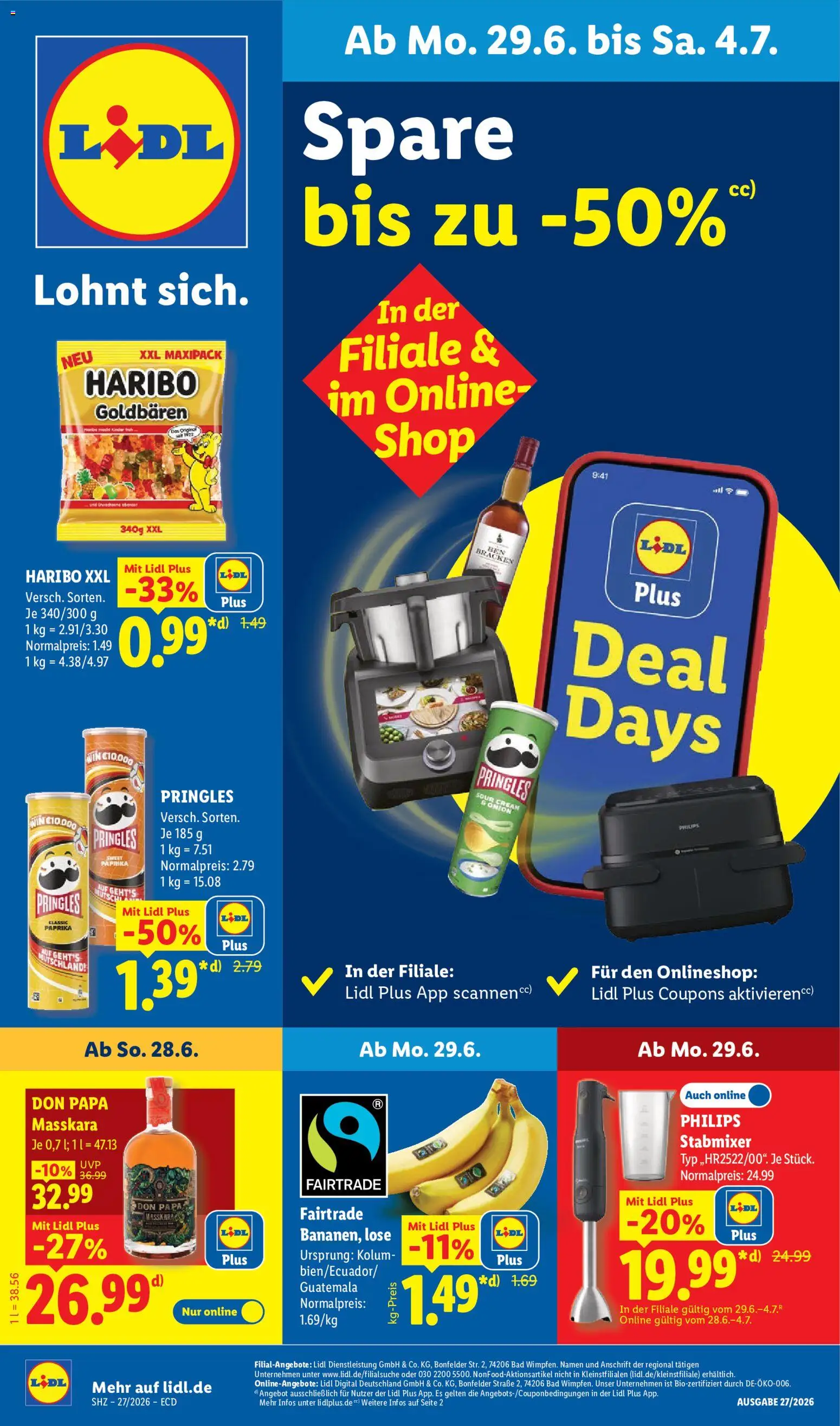 Vorschau von dem Prospekt des Geschäftes Lidl, gültig ab dem 29.06.2026