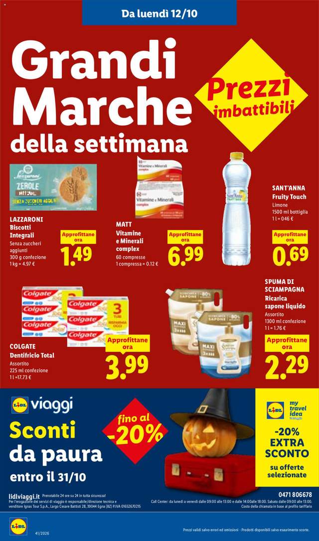 Nuovo volantino Lidl dal 08/10