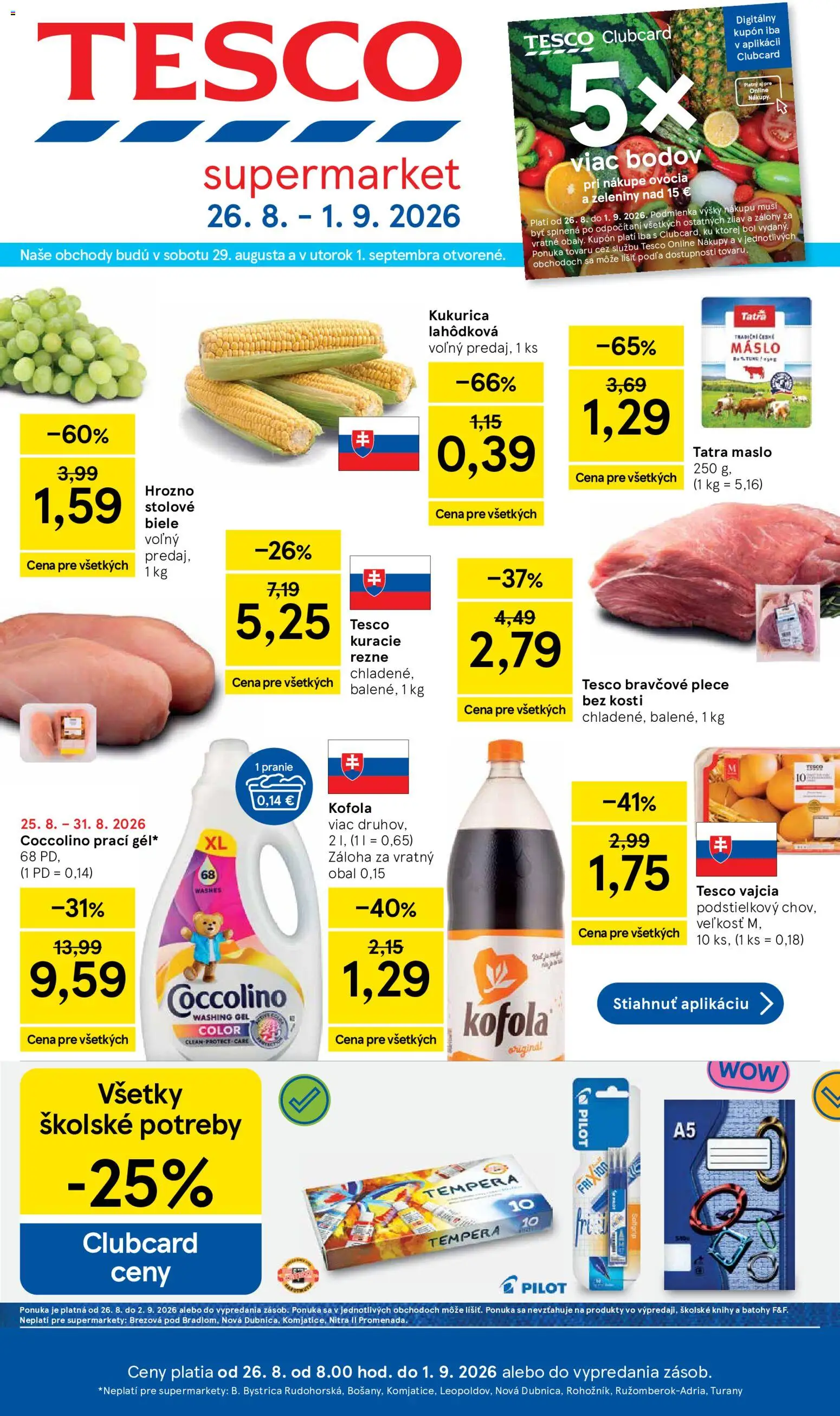 Náhľad Tesco letáku platného od 26.08.2026
