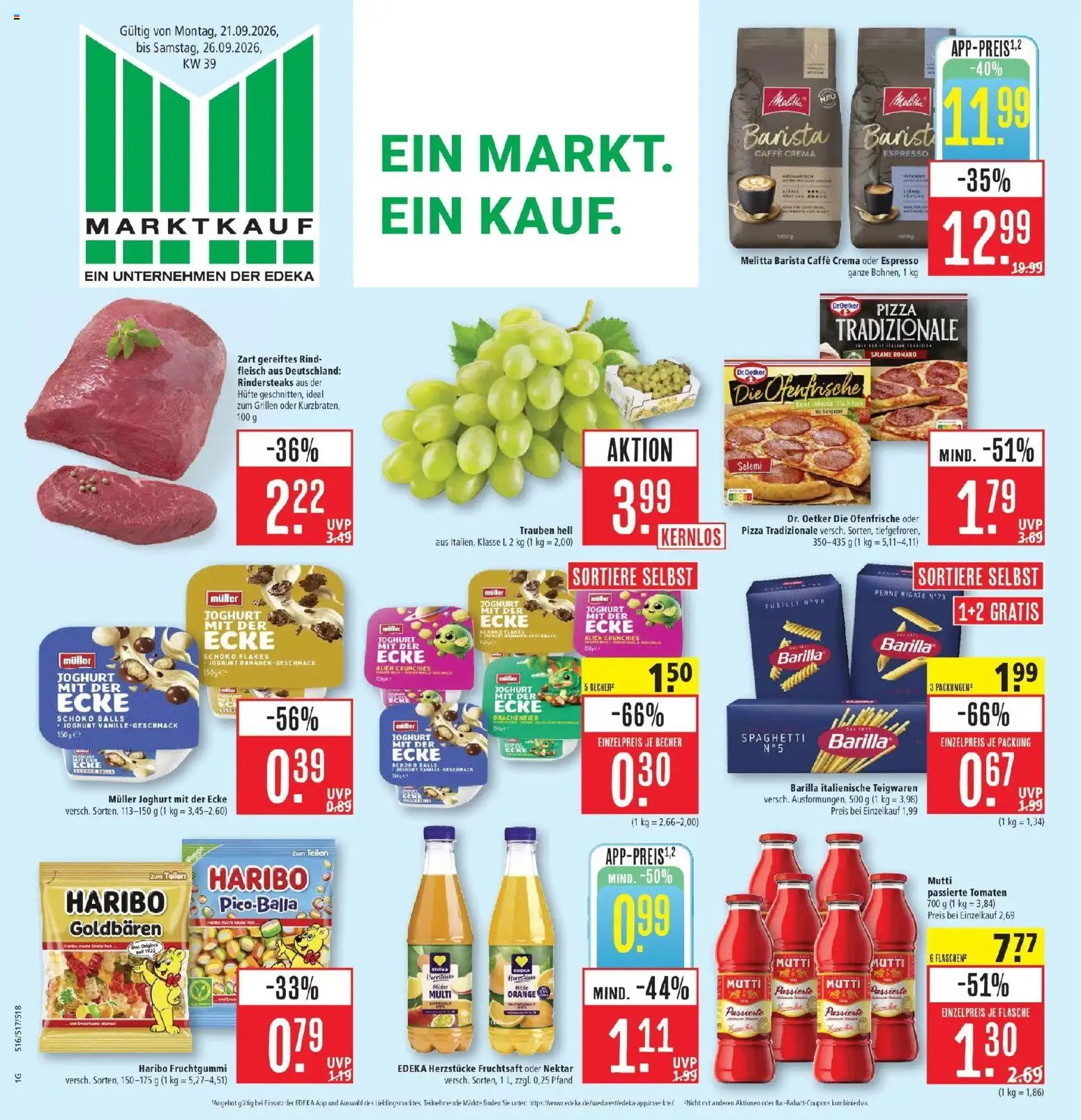 Vorschau von dem Prospekt des Geschäftes Marktkauf, gültig ab dem 21.09.2026