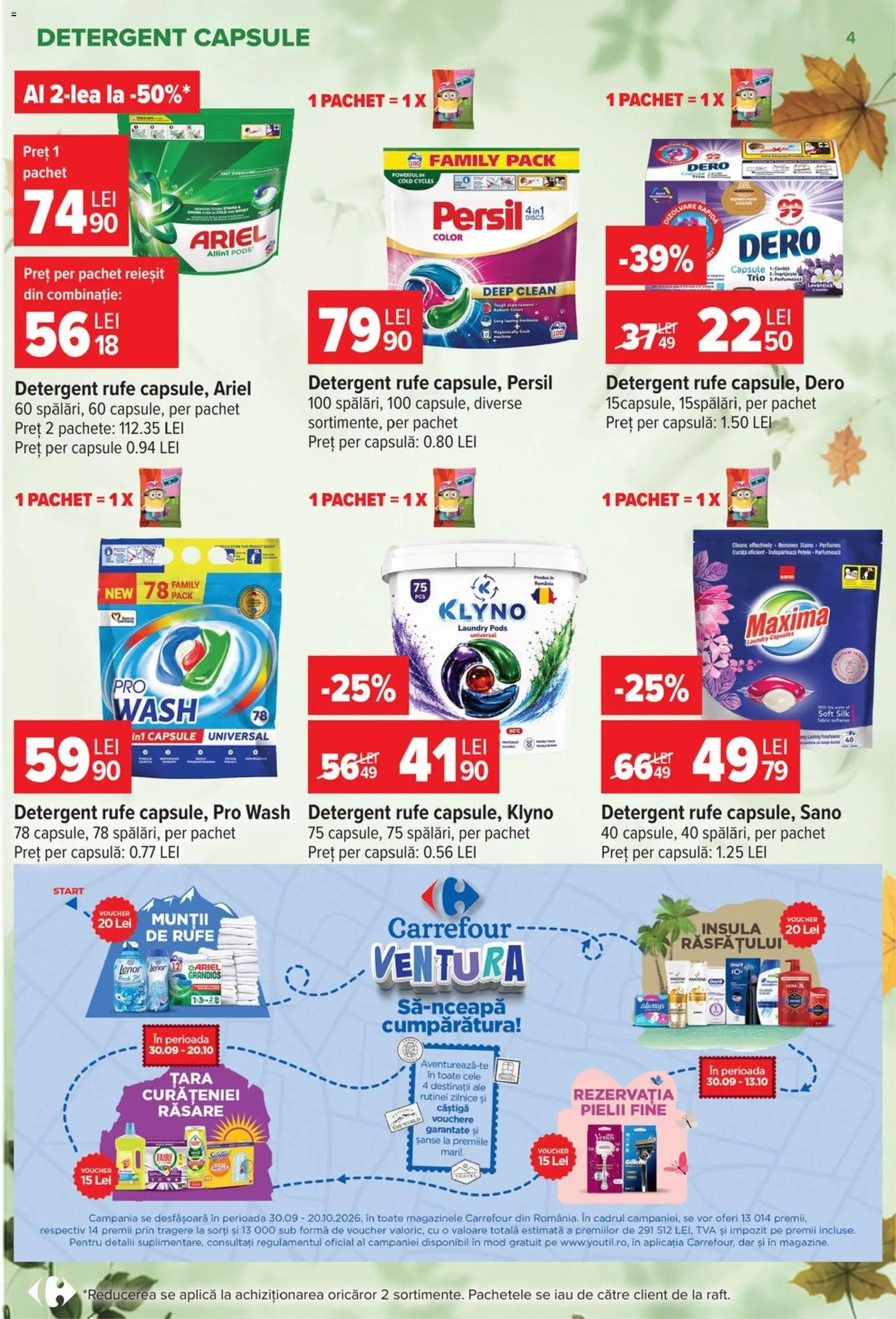 Previzualizarea de cataloage: Carrefour Carrefour Catalog Cleaning valabil de la 30.09.2026 - Detergent Rufe, Clean, Detergent, Detergent Capsule, Aplică