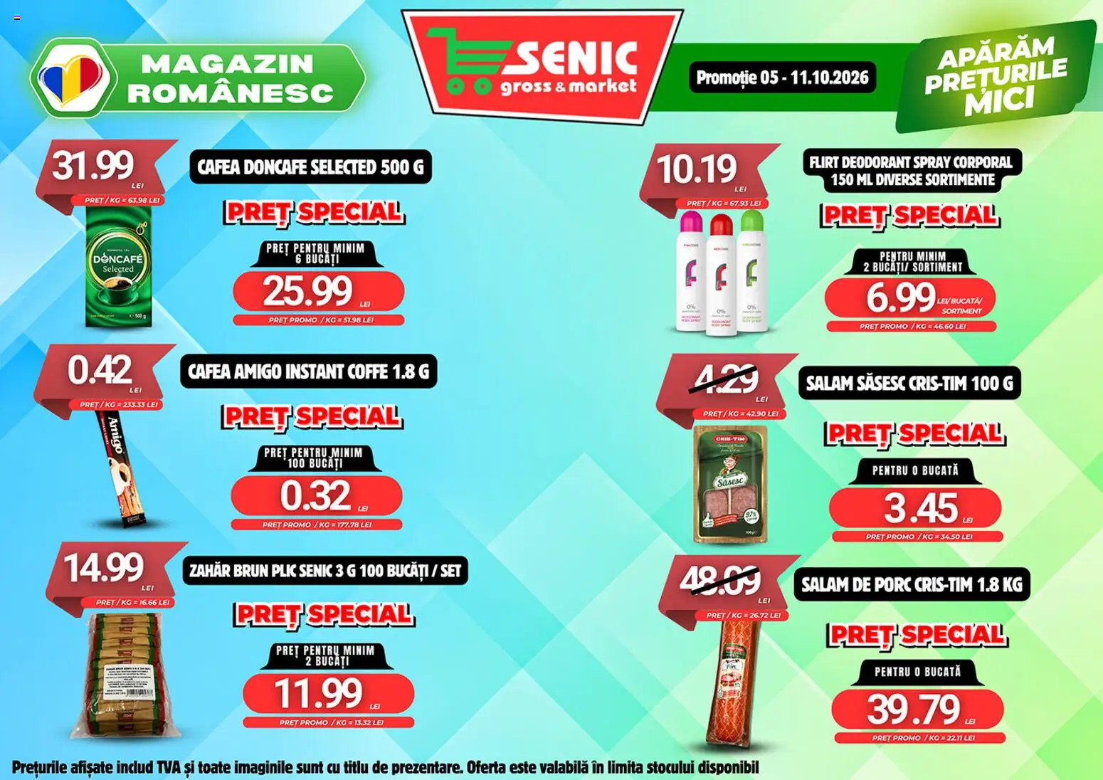 Previzualizarea de cataloage: Senic Senic Catalog valabil de la 05.10.2026 - Cafea, Mici, Salam, Deodorant, Zahăr, Doncafe