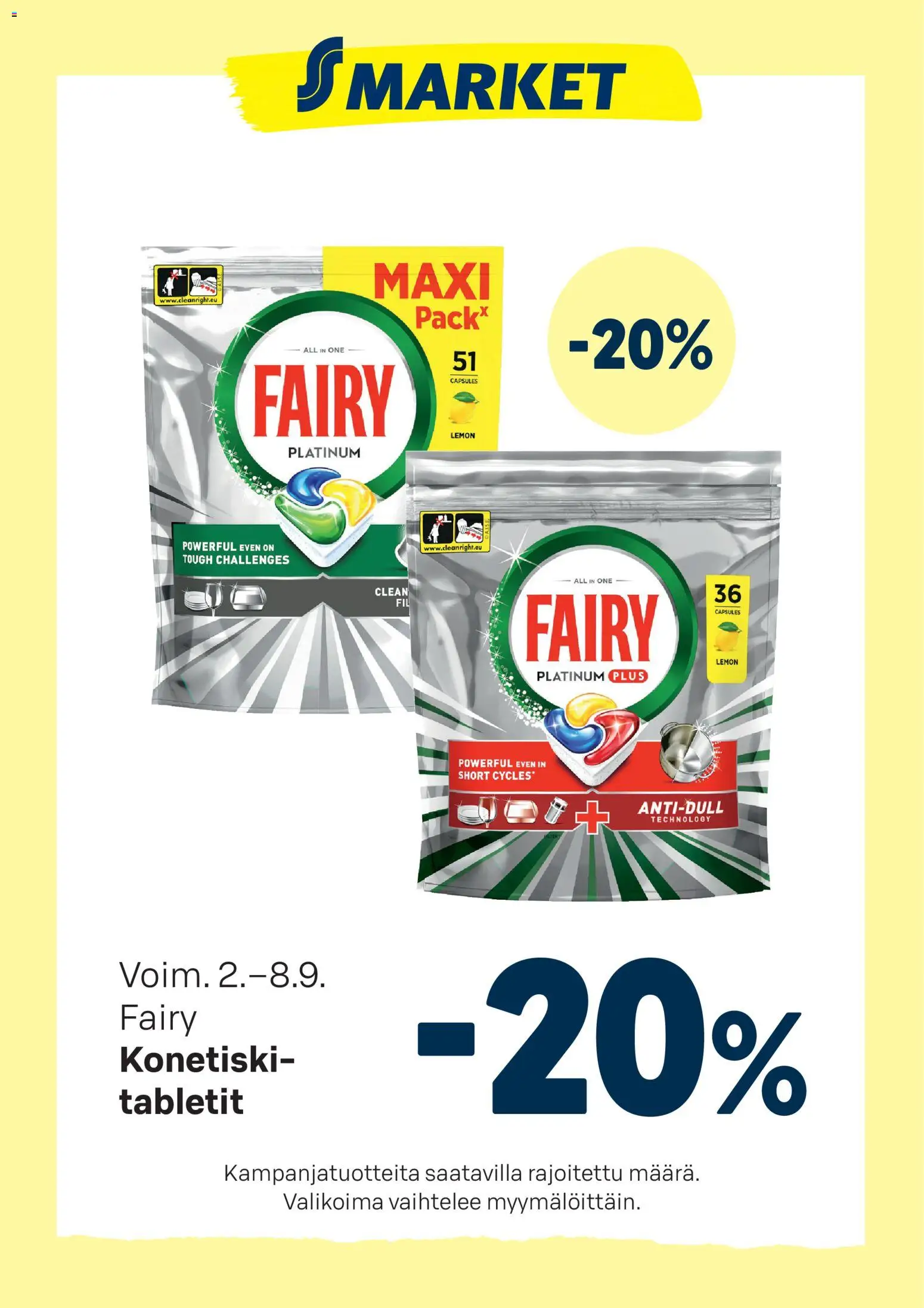 Kaupan S-market S-market - Fairy esikatselu, voimassa 02/08/2026