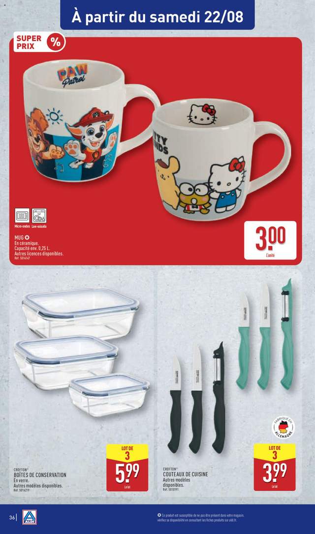 Nouveau catalogue Aldi à partir du 18/08