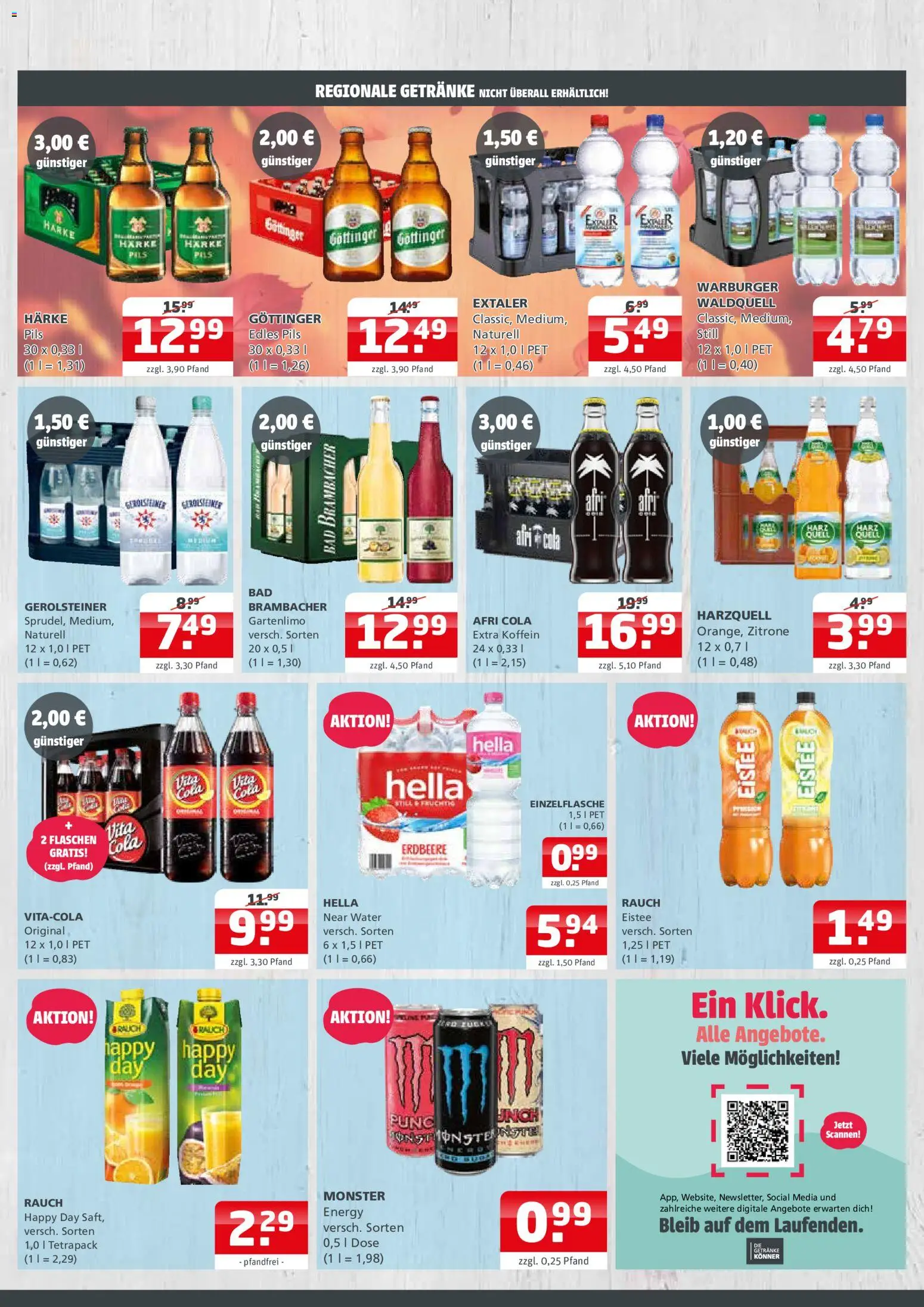 Vorschau von dem Prospekt des Geschäftes Getränke Quelle, gültig ab dem 26.10.2026 - Bad, Monster, Cola, Gerolsteiner, Zitrone, Energy, Hella, Pils