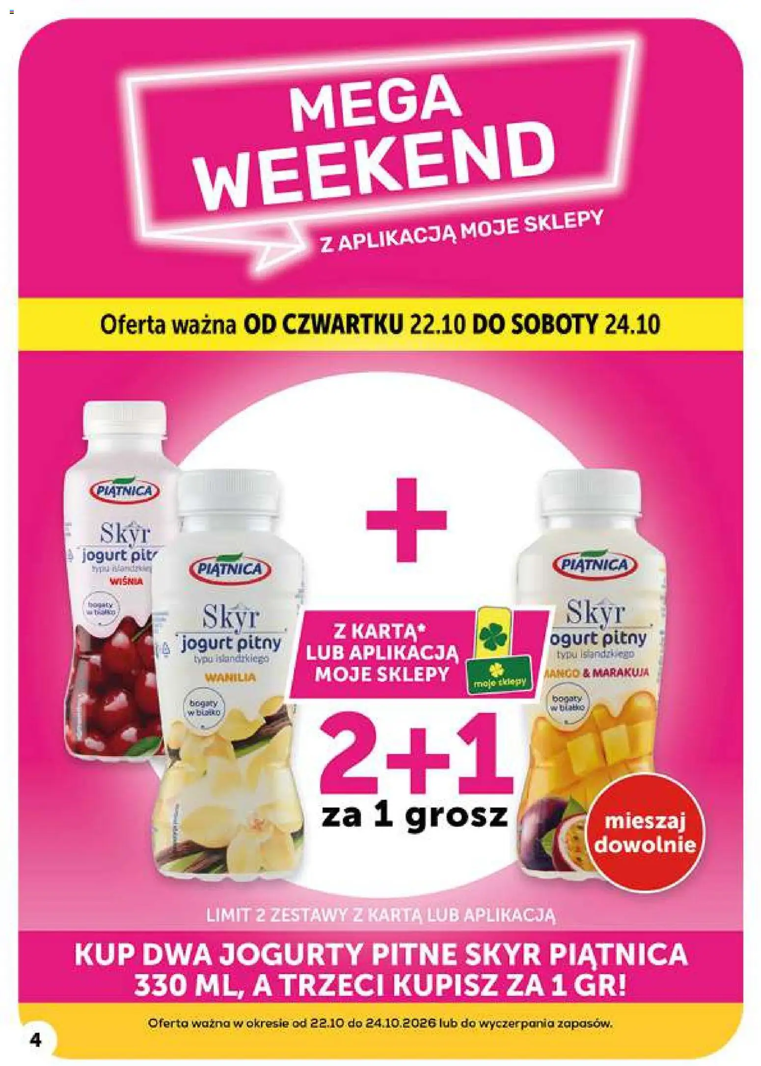 Pogląd gazetki "Groszek gazetka - Market" ze sklepu Groszek ważnej od 22.10.2026 - Mango, Marakuja, Skyr, Piątnica, Wanilia, Jogurt, Skyr piątnica, Jogurt pitny